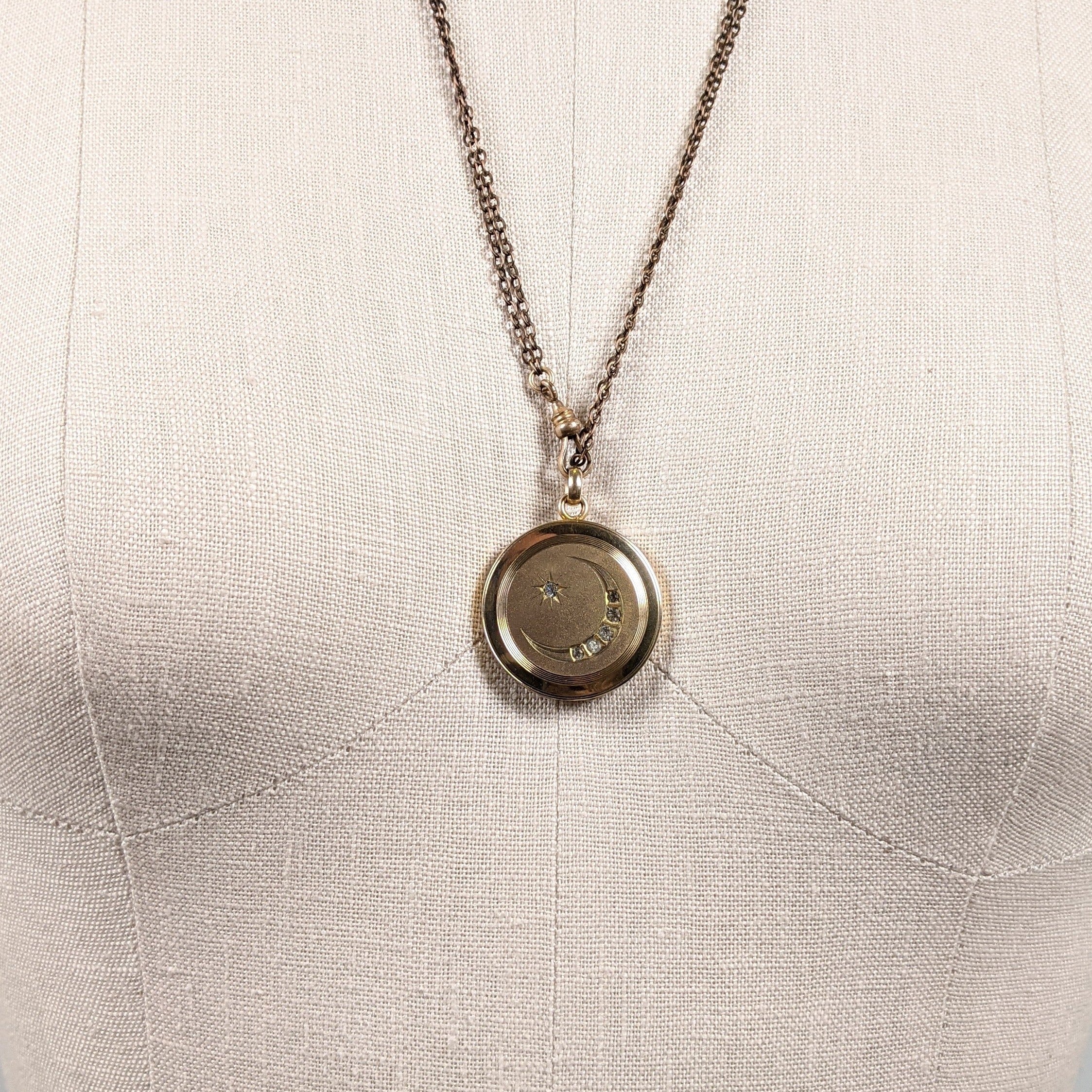 1910s-20s Moon + Star Locket