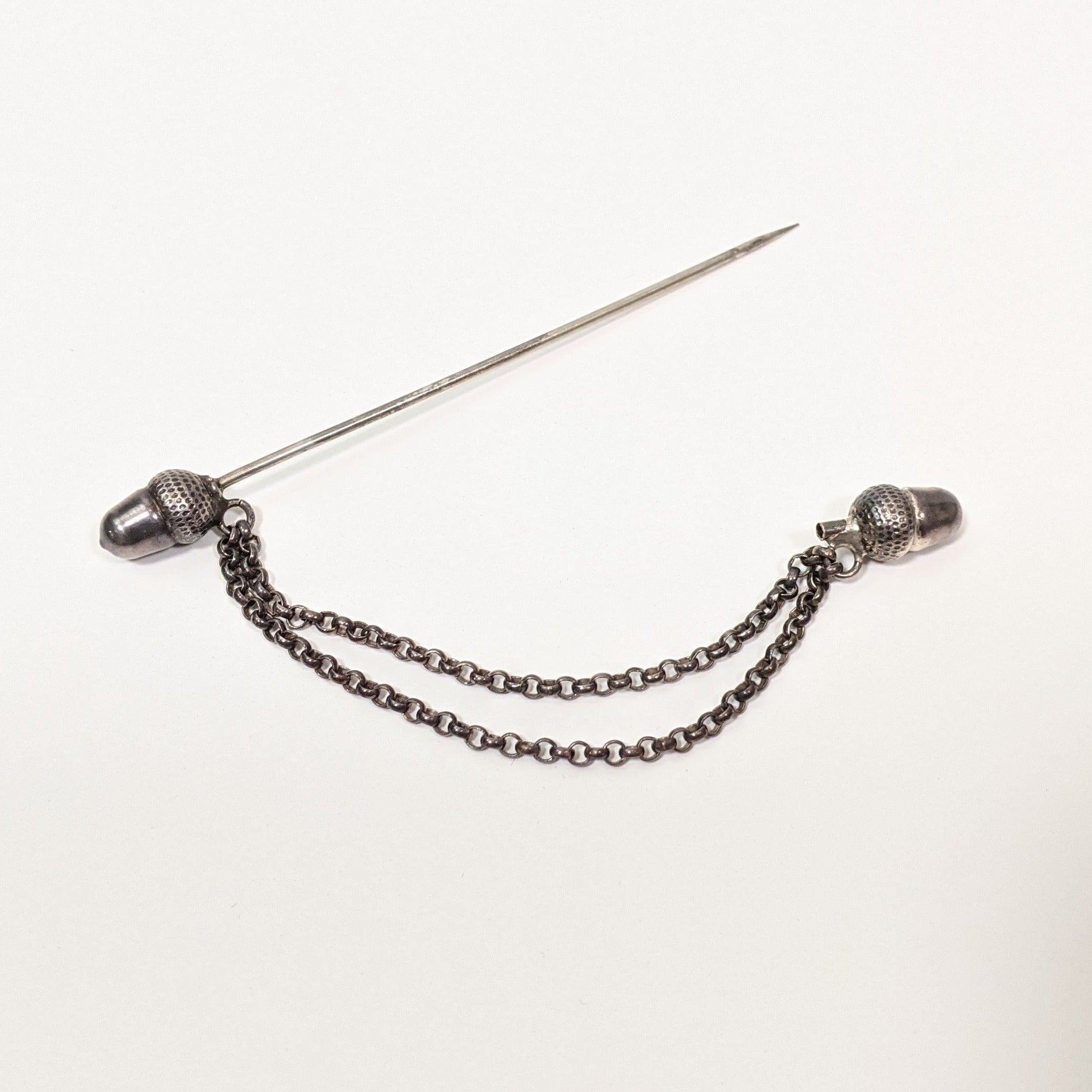 1890s-1900s Acorn Cloak / Collar Pin
