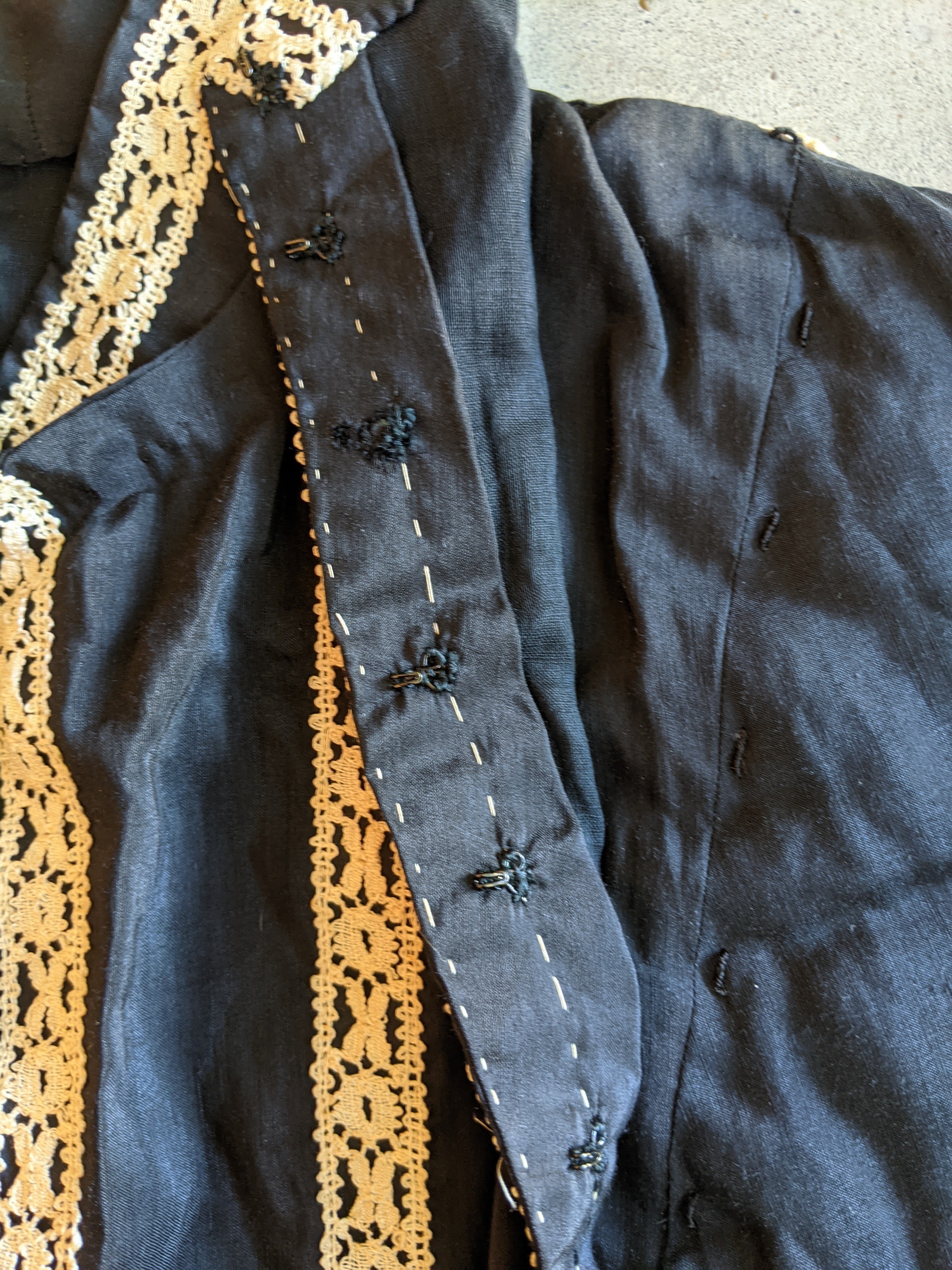 Silk Bodice c. 1900s | 34" Waist