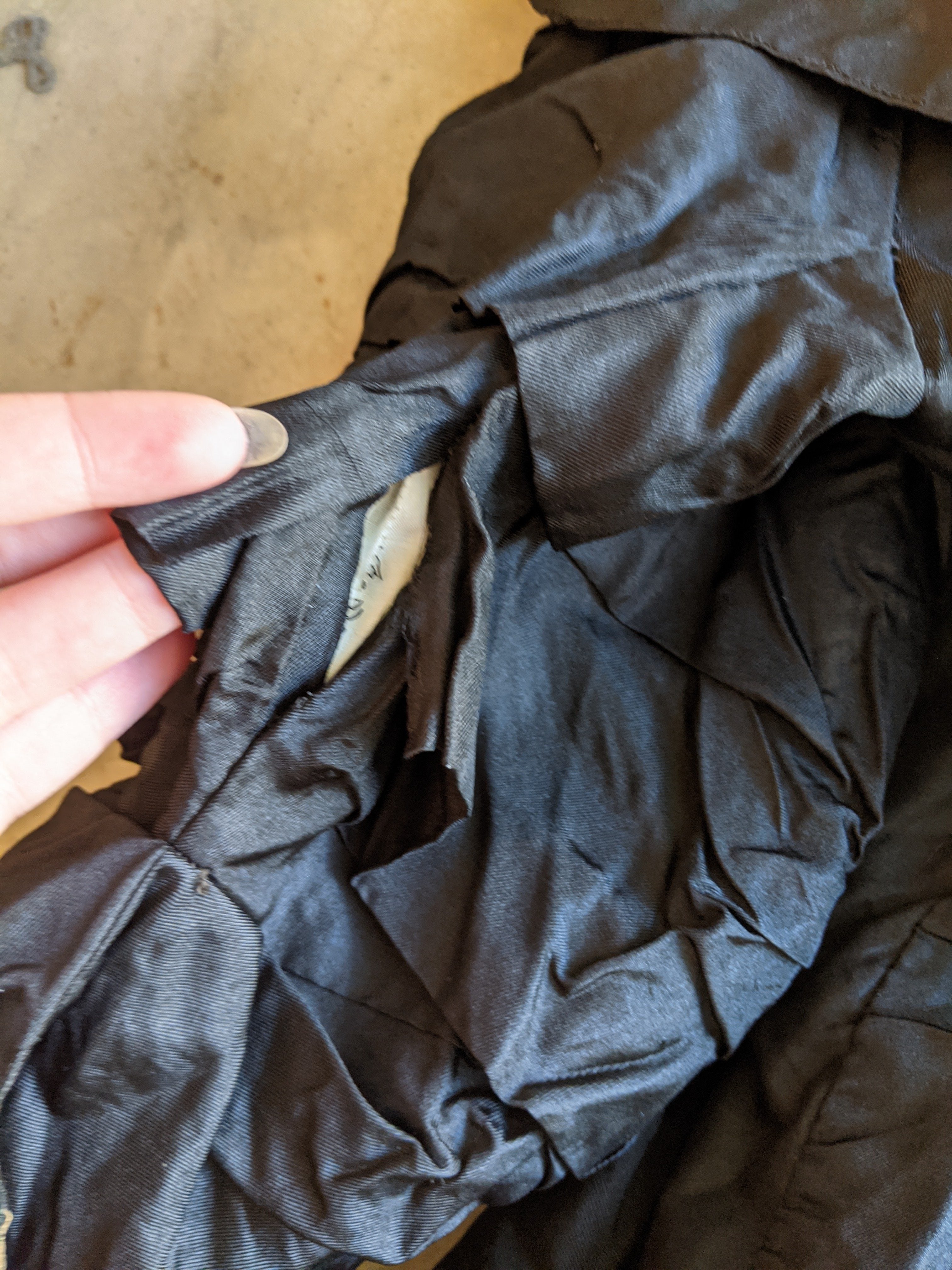 1890s Black Silk Tea Gown or Wrapper