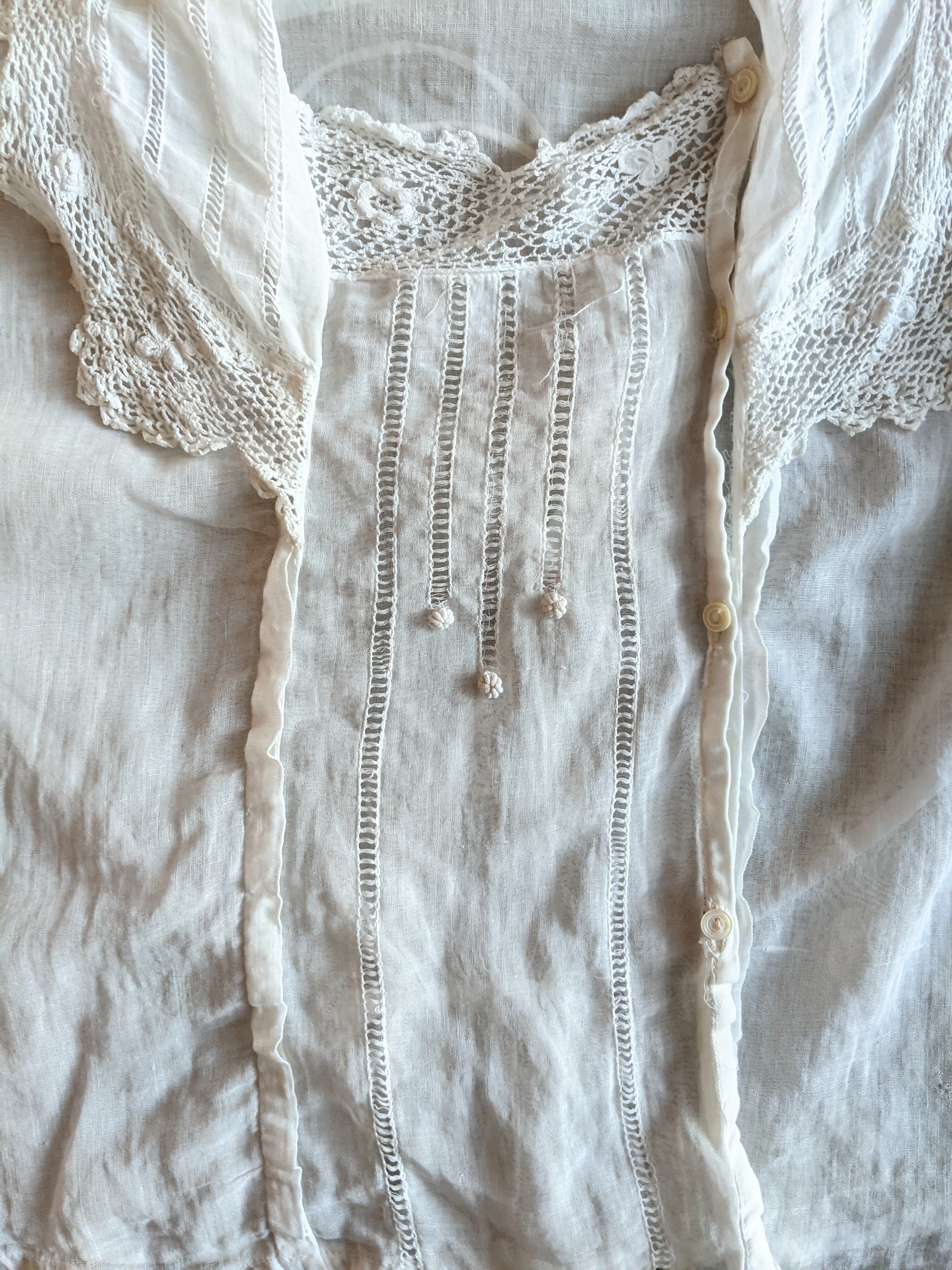 1910s White Cotton Blouse |