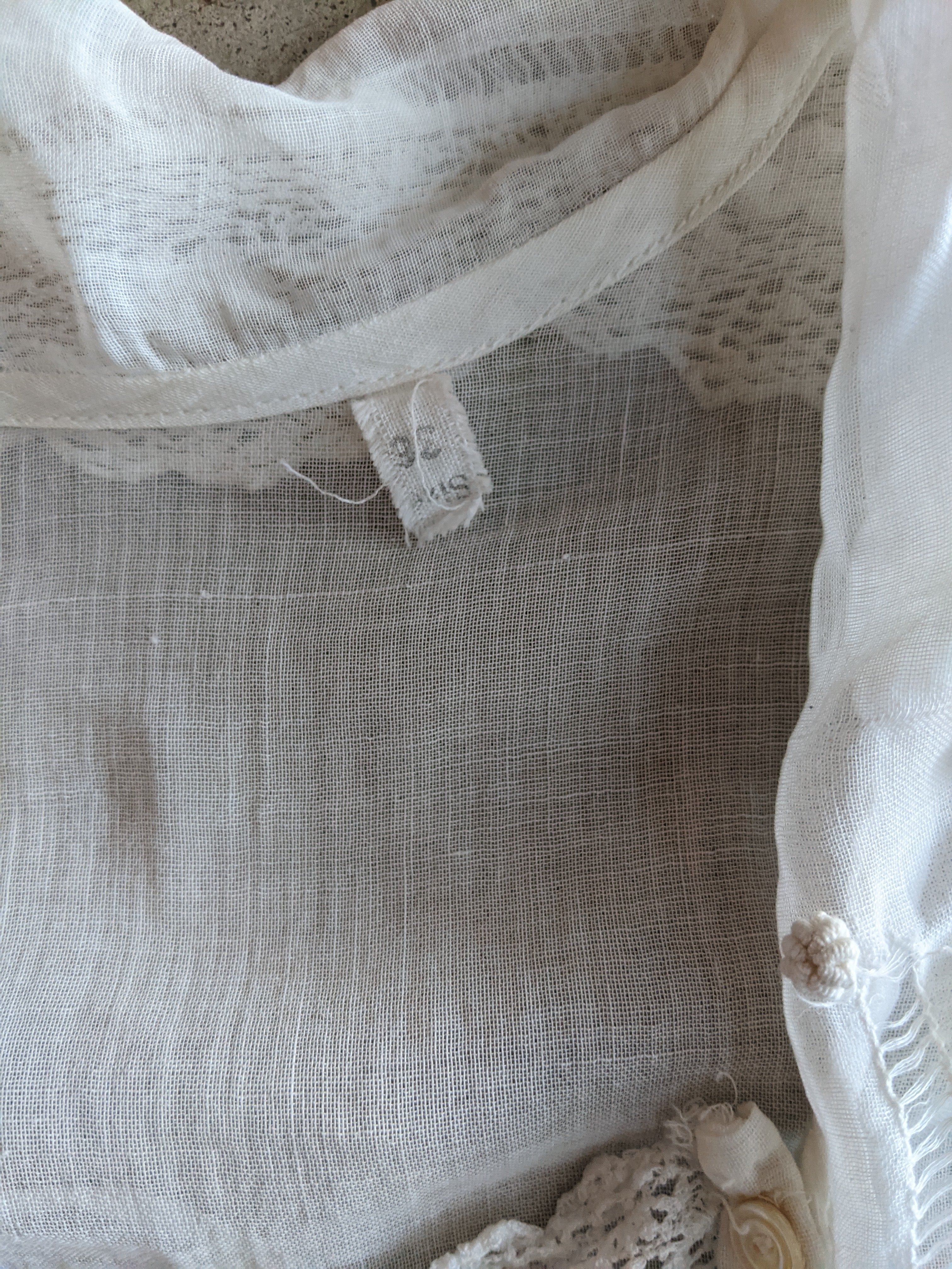 1910s White Cotton Blouse |