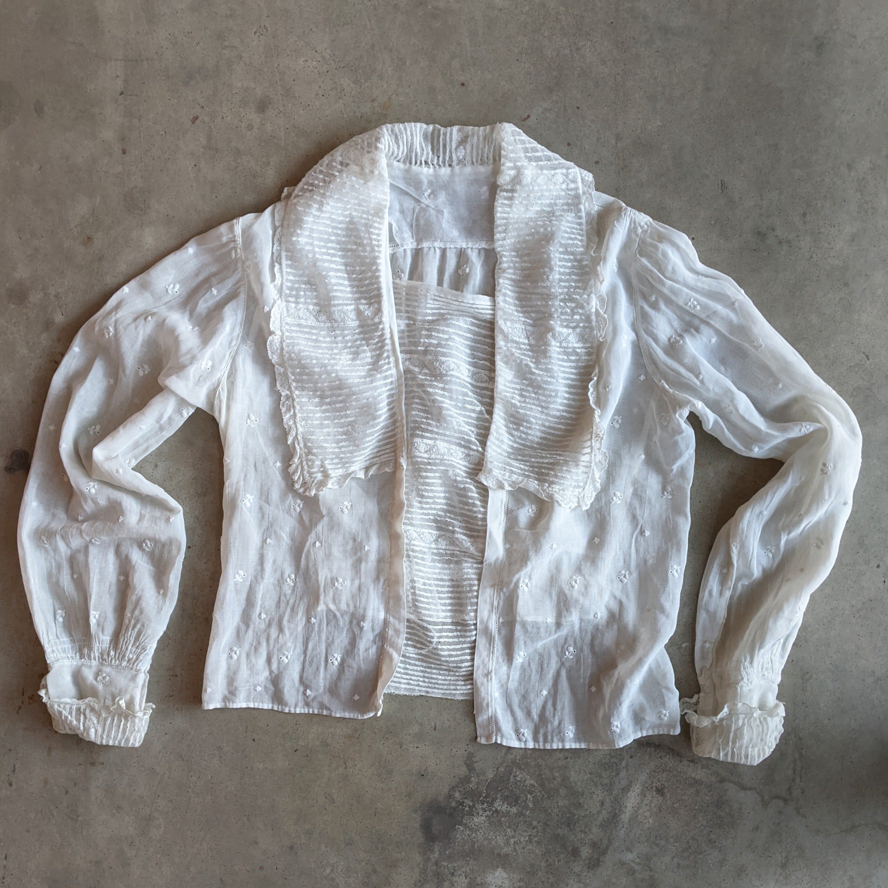 1910s White Cotton Blouse |