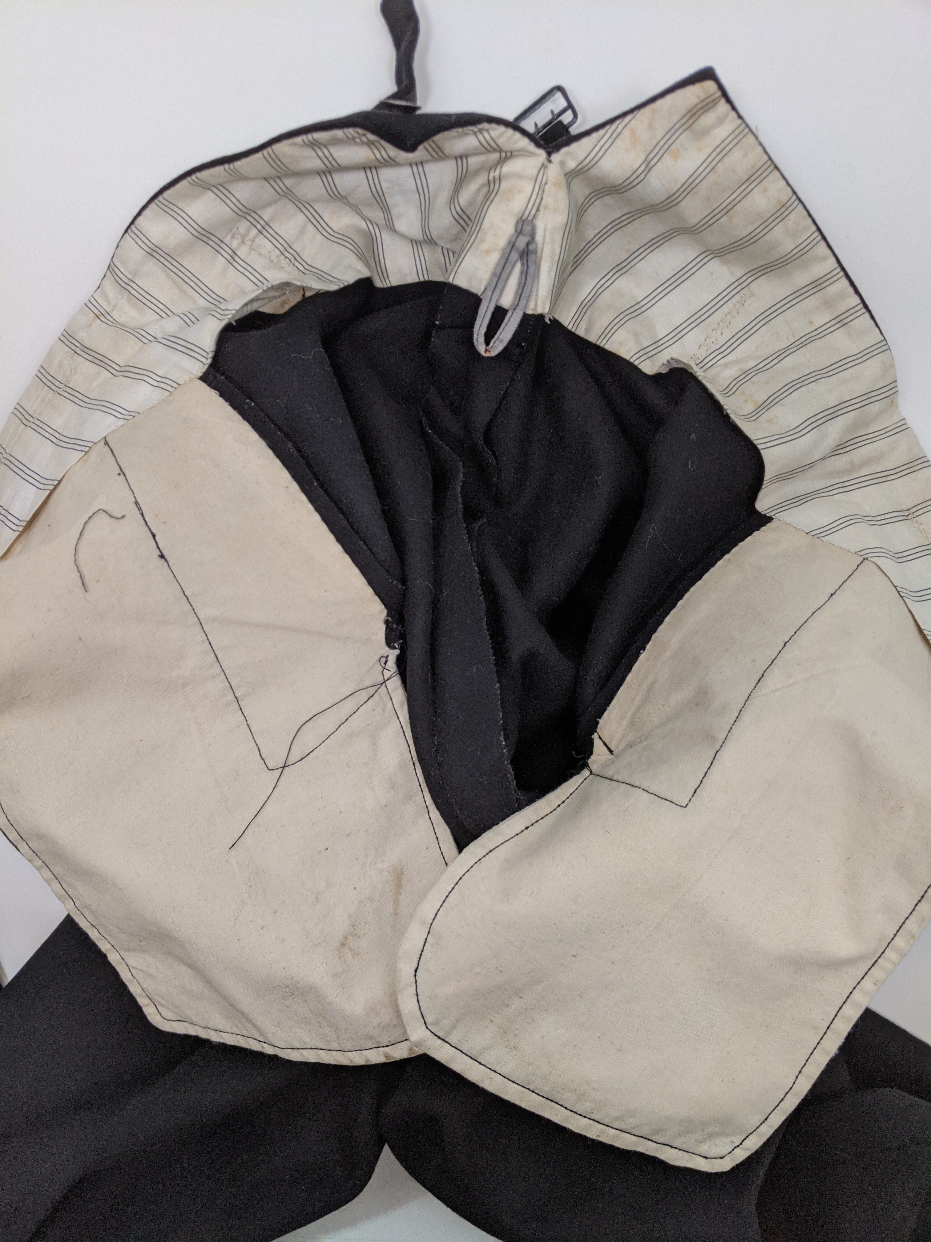 1900s-1910s Black Wool Trousers