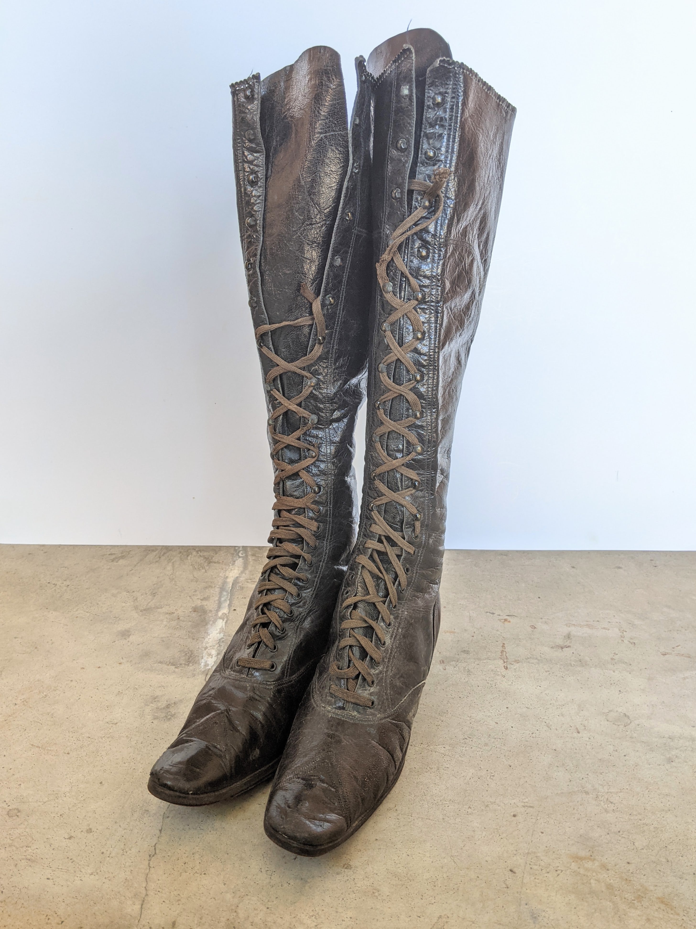 1890s Cycling Boots | Sz 4-5