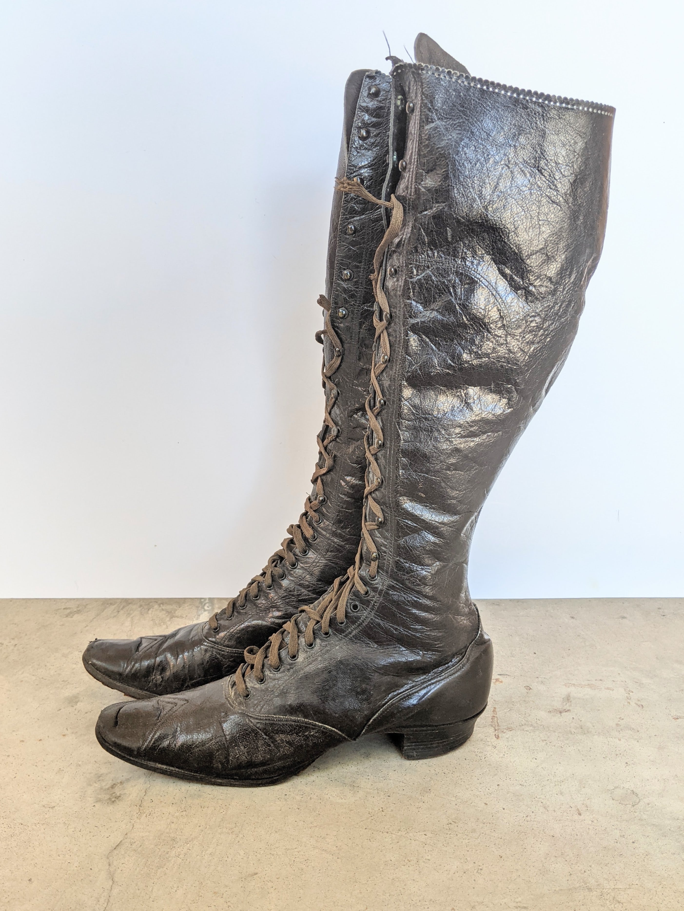 1890s Cycling Boots | Sz 4-5