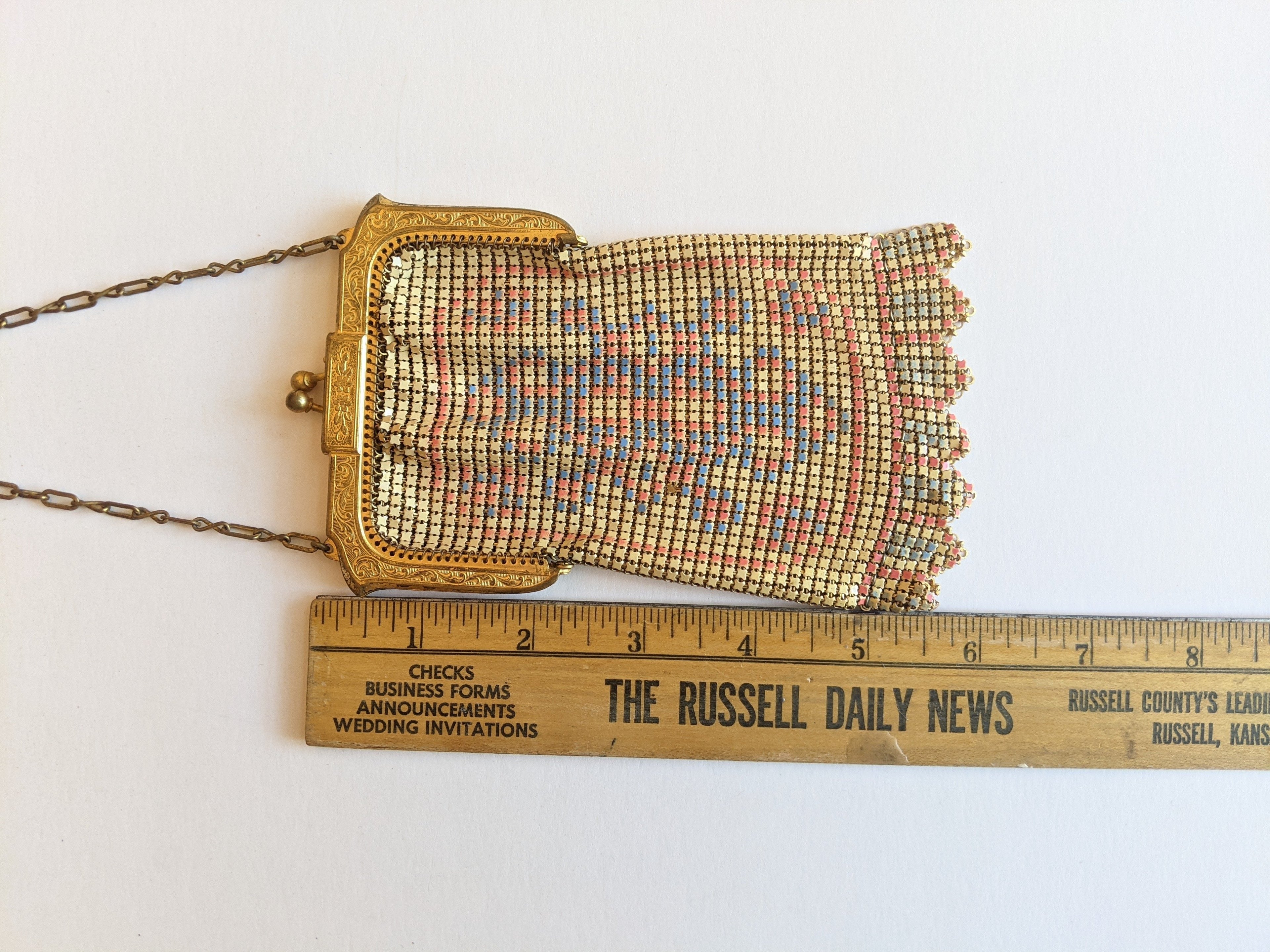 Art Deco Whiting & Davis Enameled Purse
