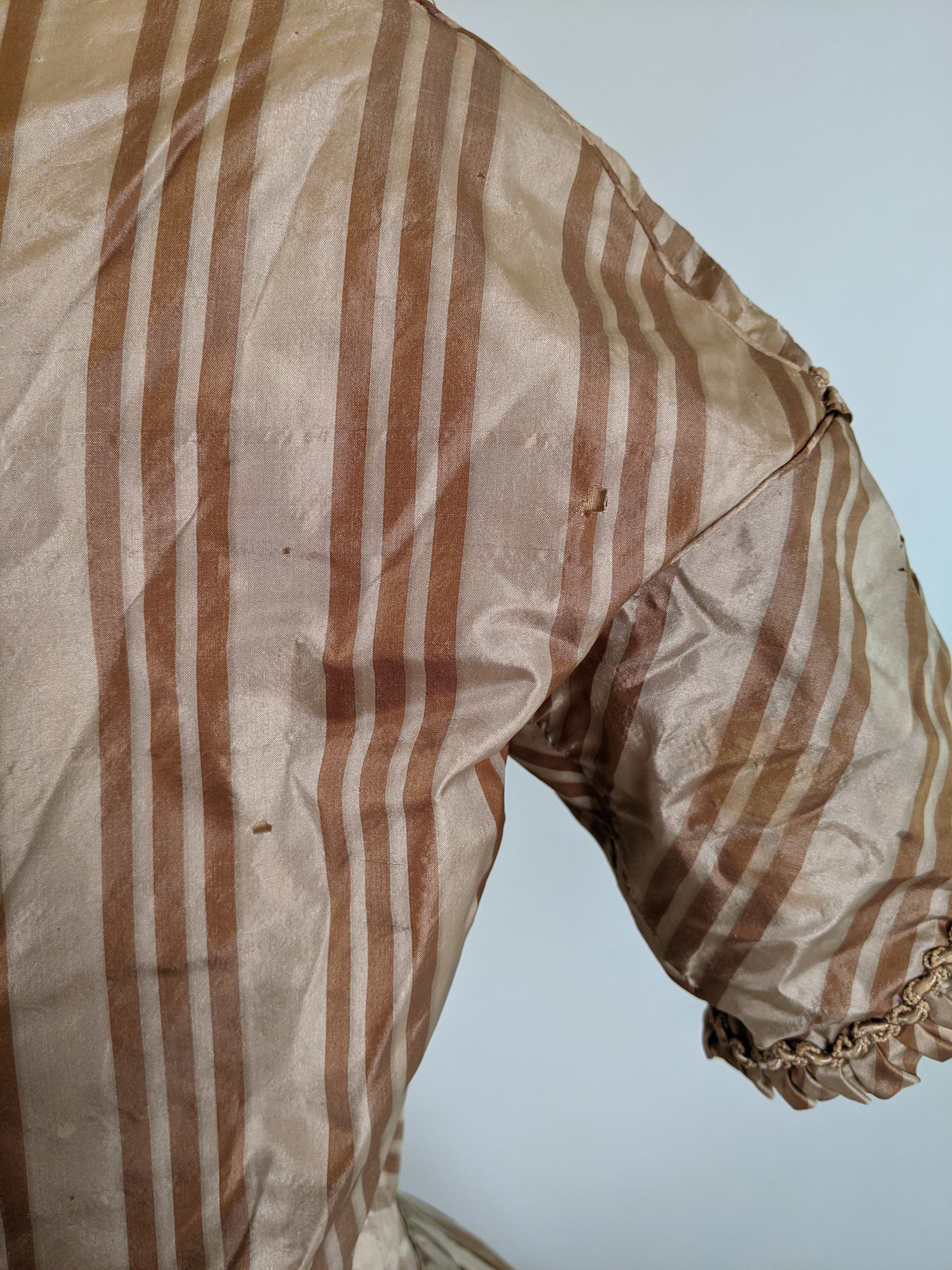 Romantic Era Gold Silk Evening Gown
