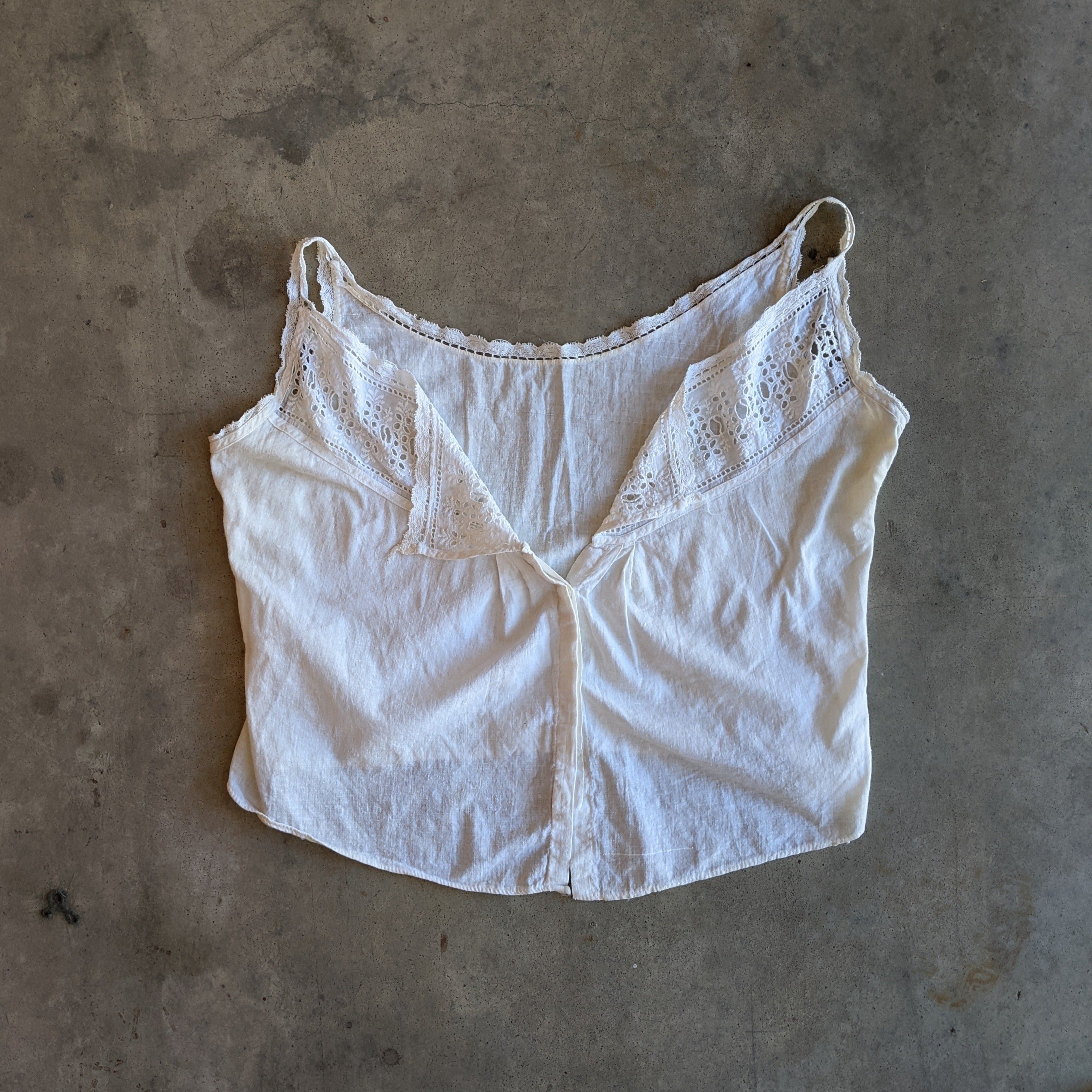 Late 1910s-Early 1920s Cotton Camisole / Corset Cover
