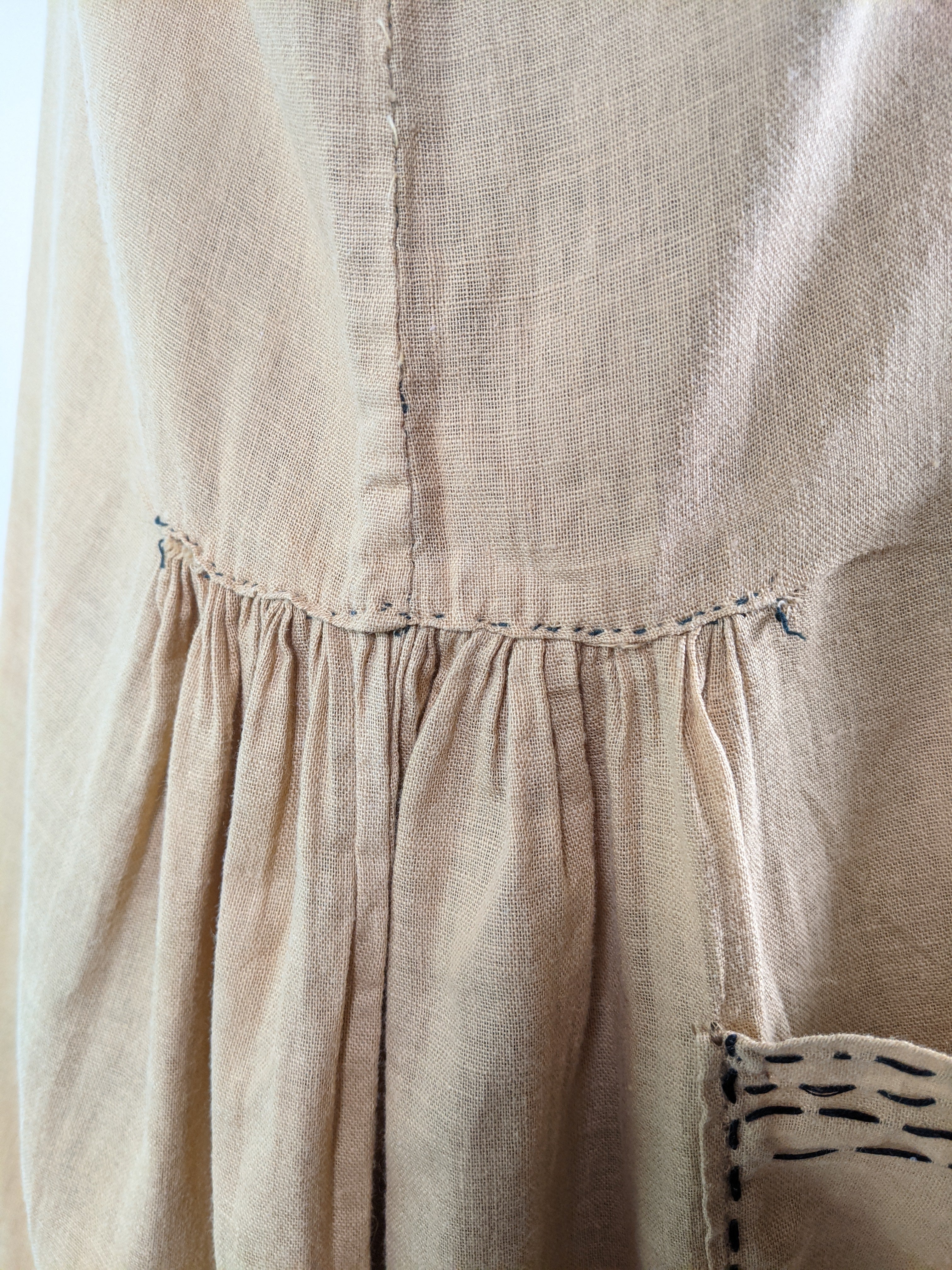 1920s Embroidered Handmade Dress | Sz L