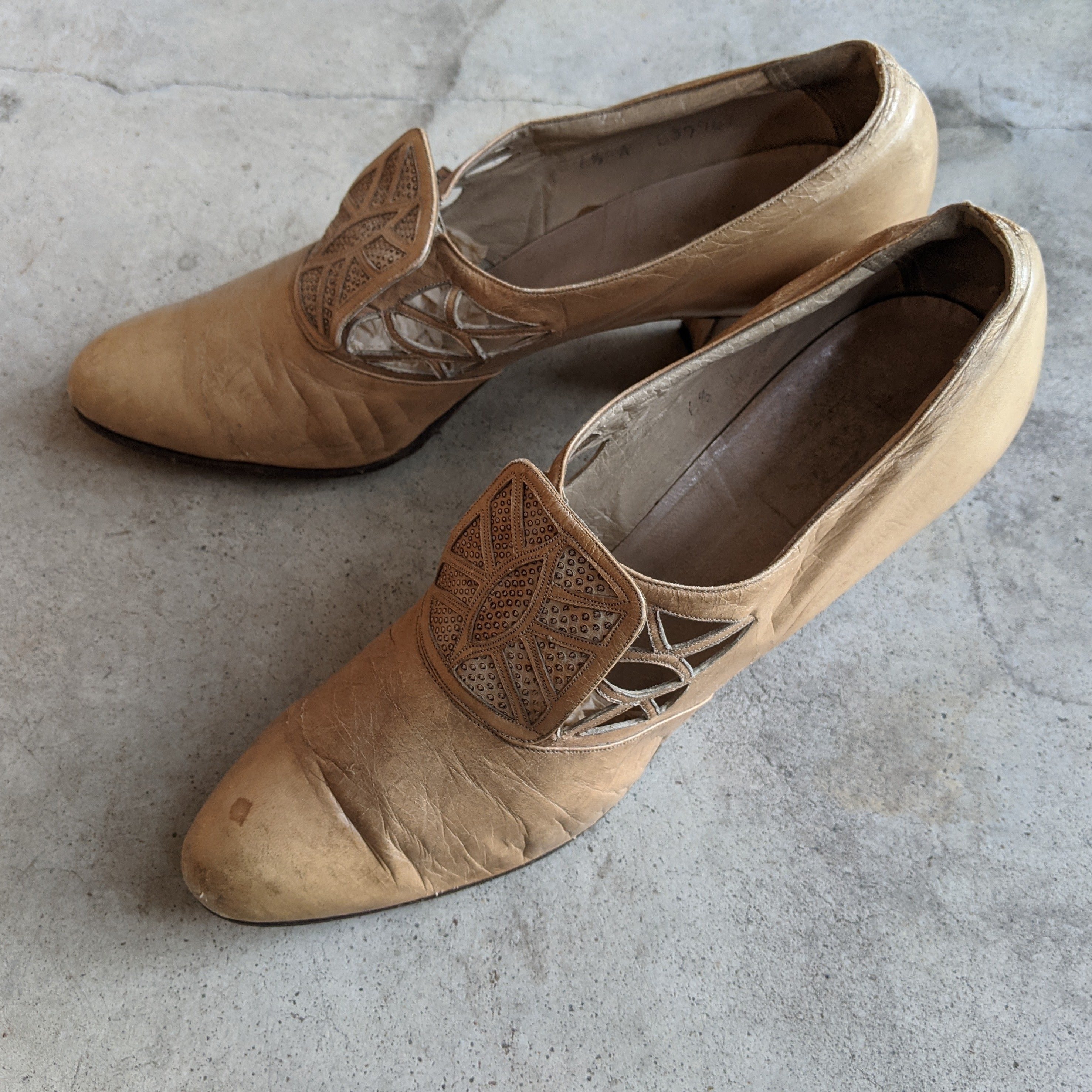 1930s-40s Heeled Shoes | Approx Sz 6.5-7