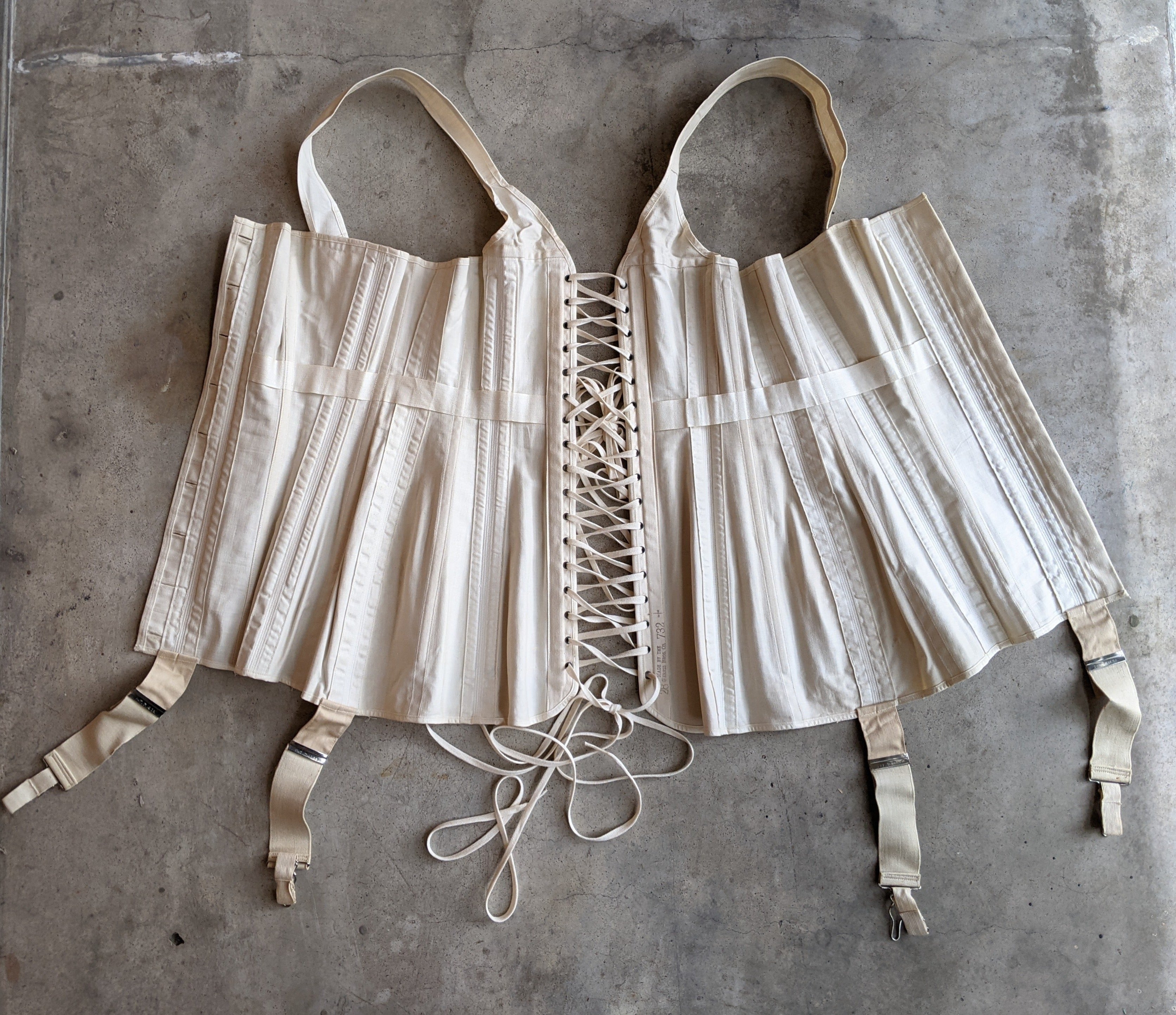 1910s Deadstock Ferris Corset | Sz 28
