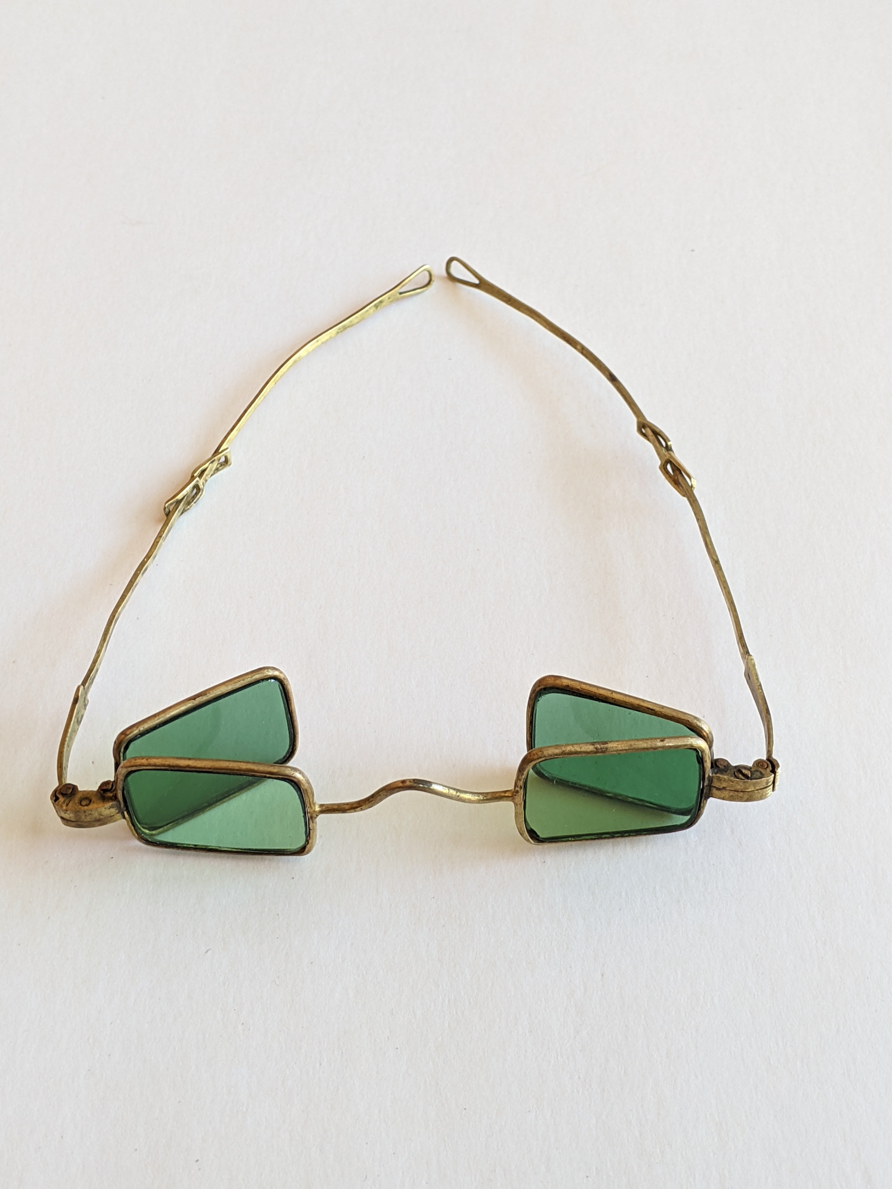 19th C. Green Tinted 4-Lens Eyeglasses