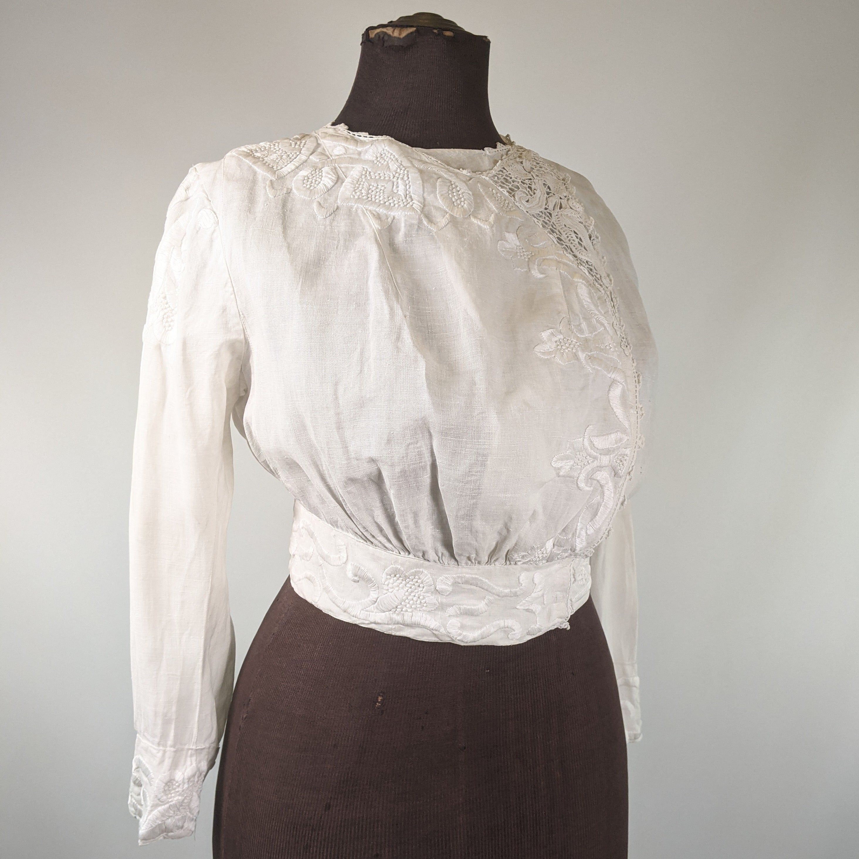 1900s-1910 White Linen Blouse
