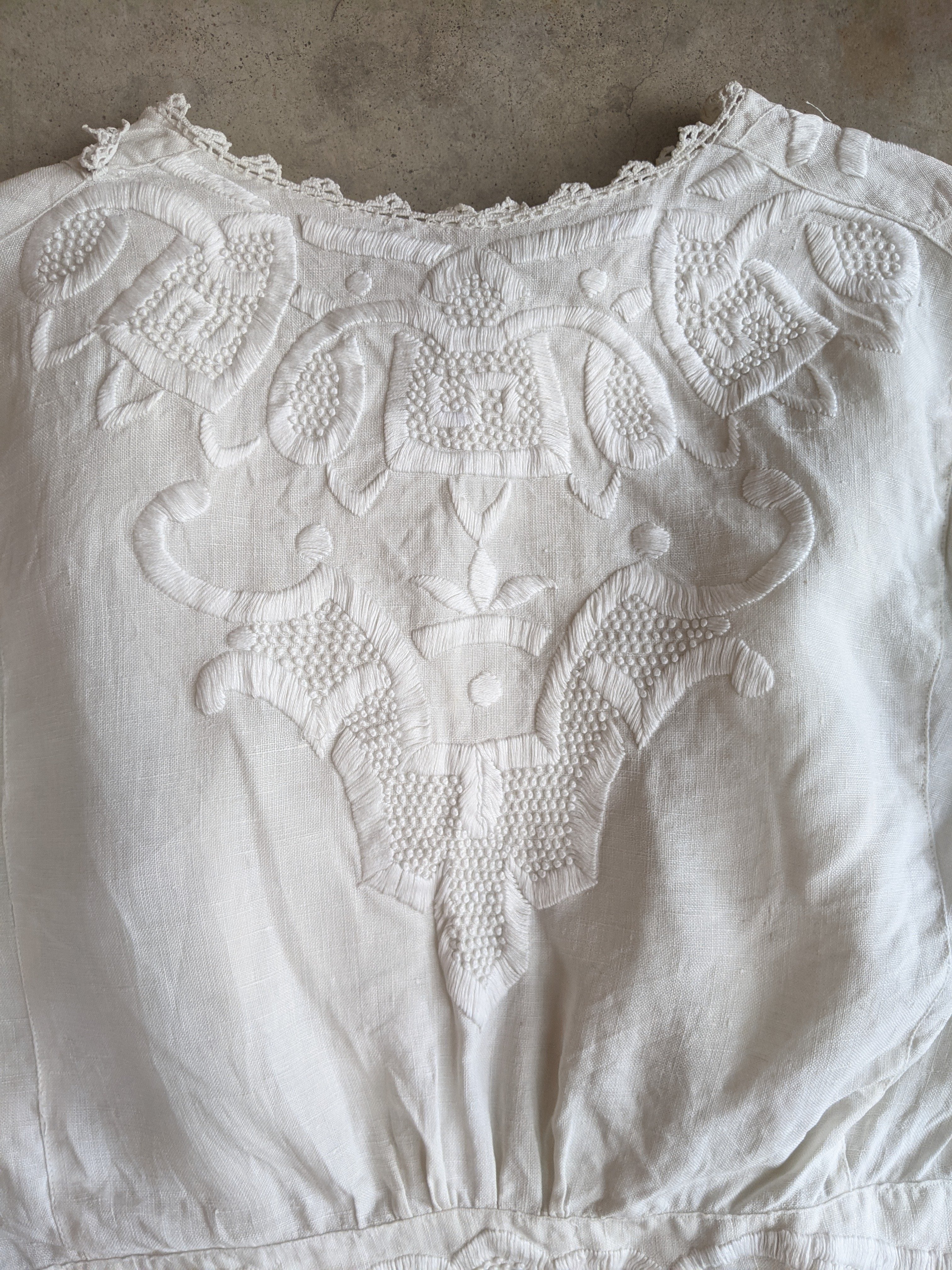 1900s-1910 White Linen Blouse