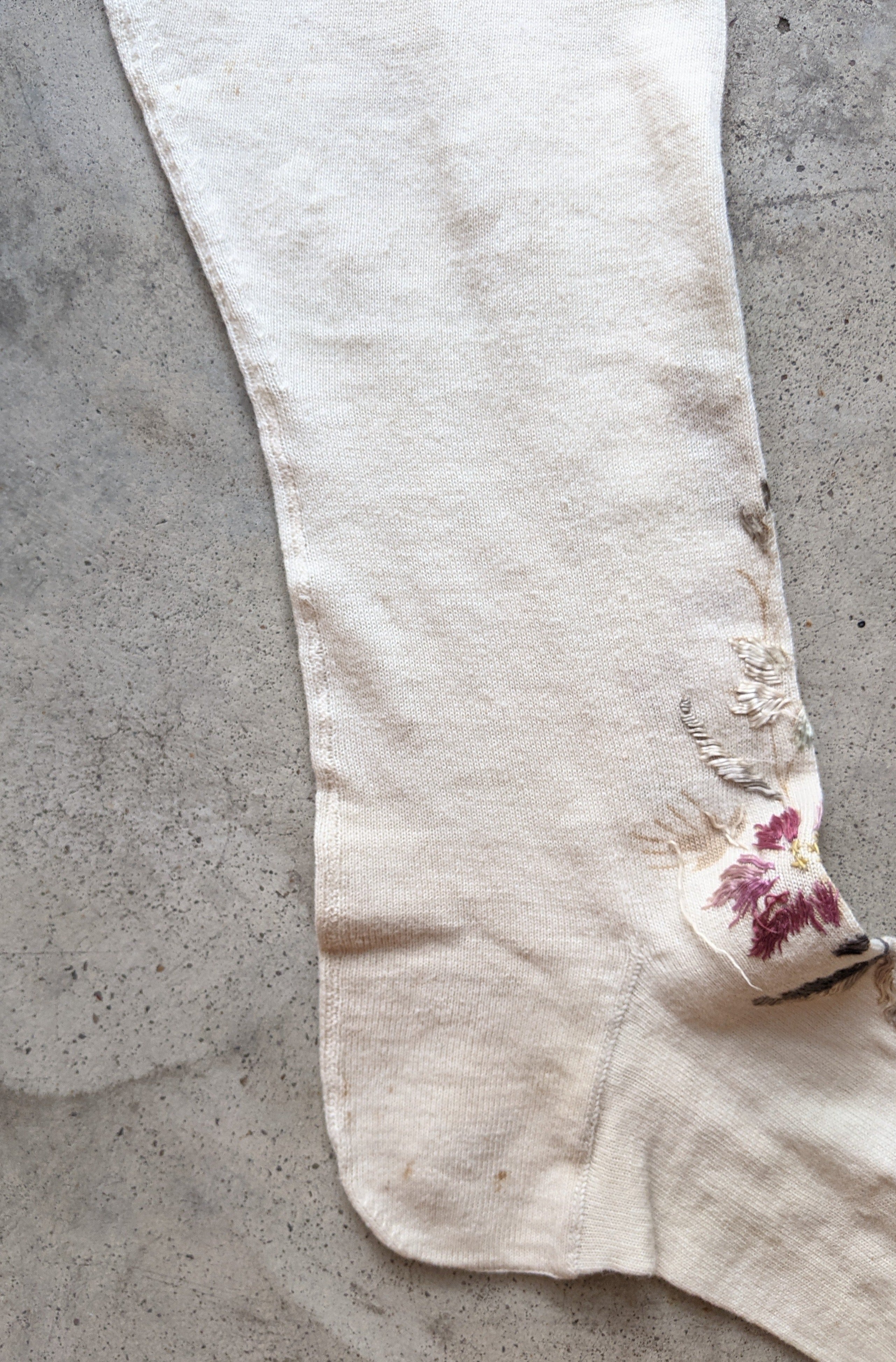 Antique Embroidered Stockings