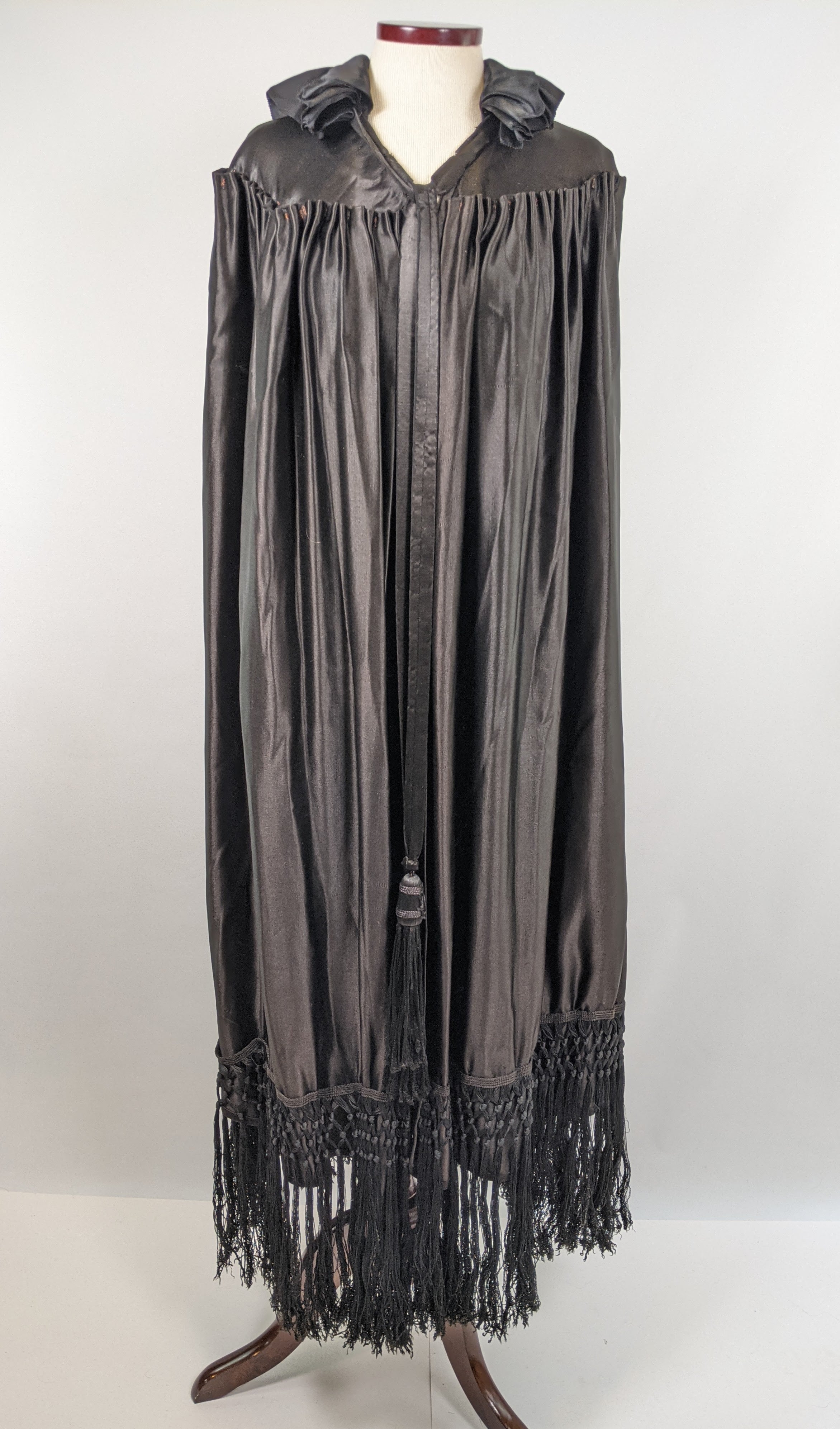 1910s-1920s Black Silk Cape