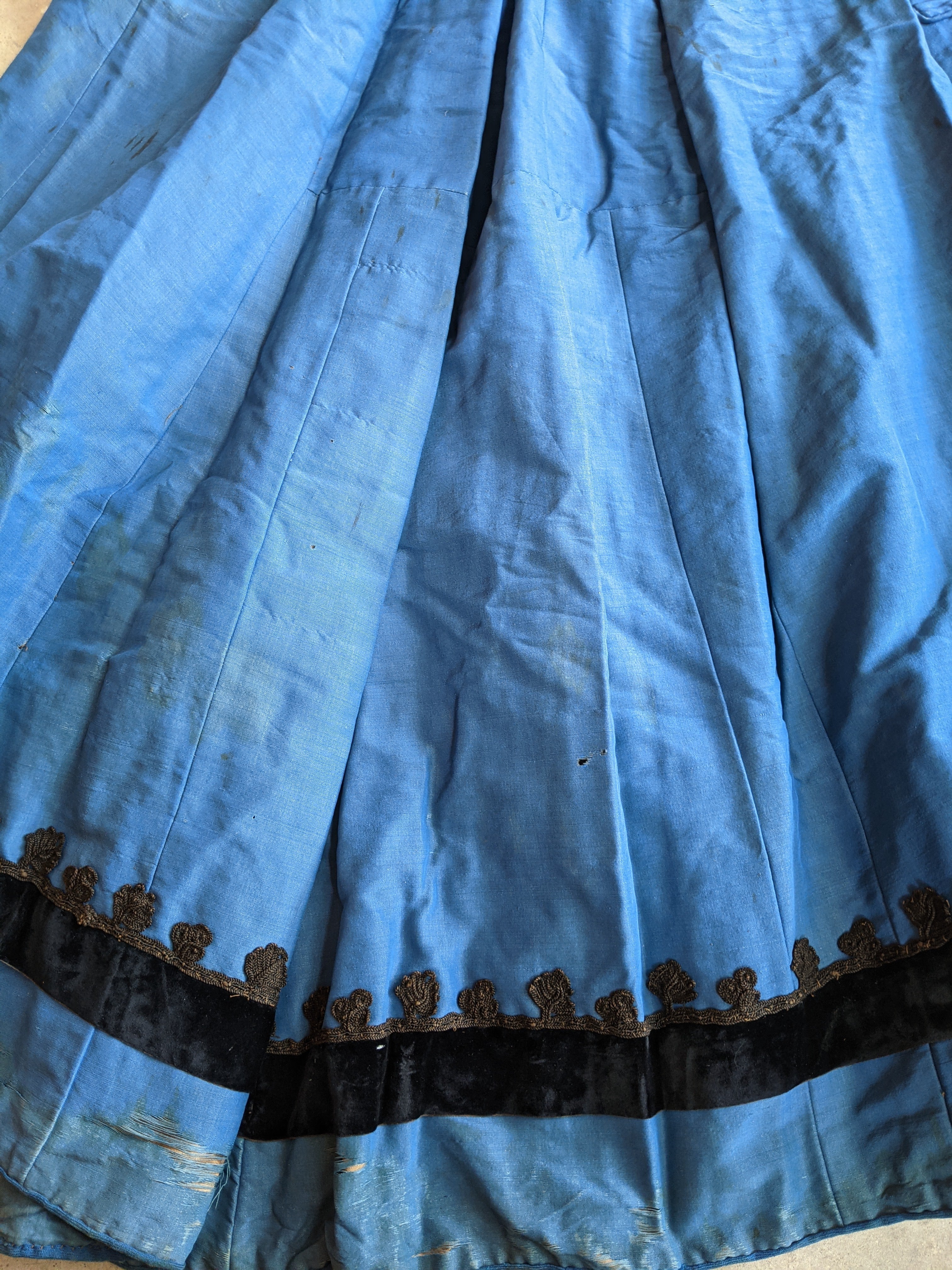 1880s Blue Wrapper Dress | Study or Display