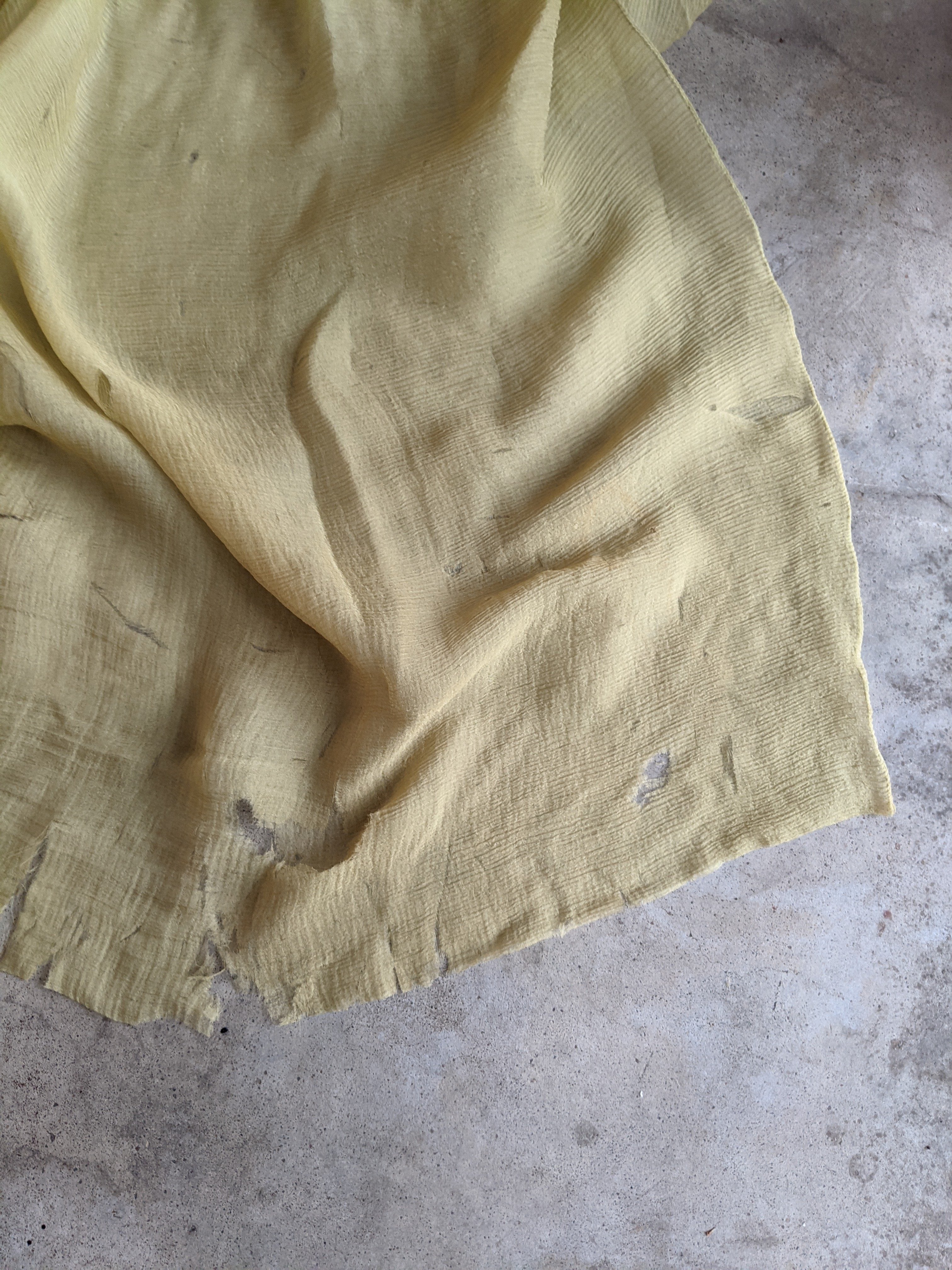 1910s-1920s Chartreuse Chiffon Cape | Study + Display