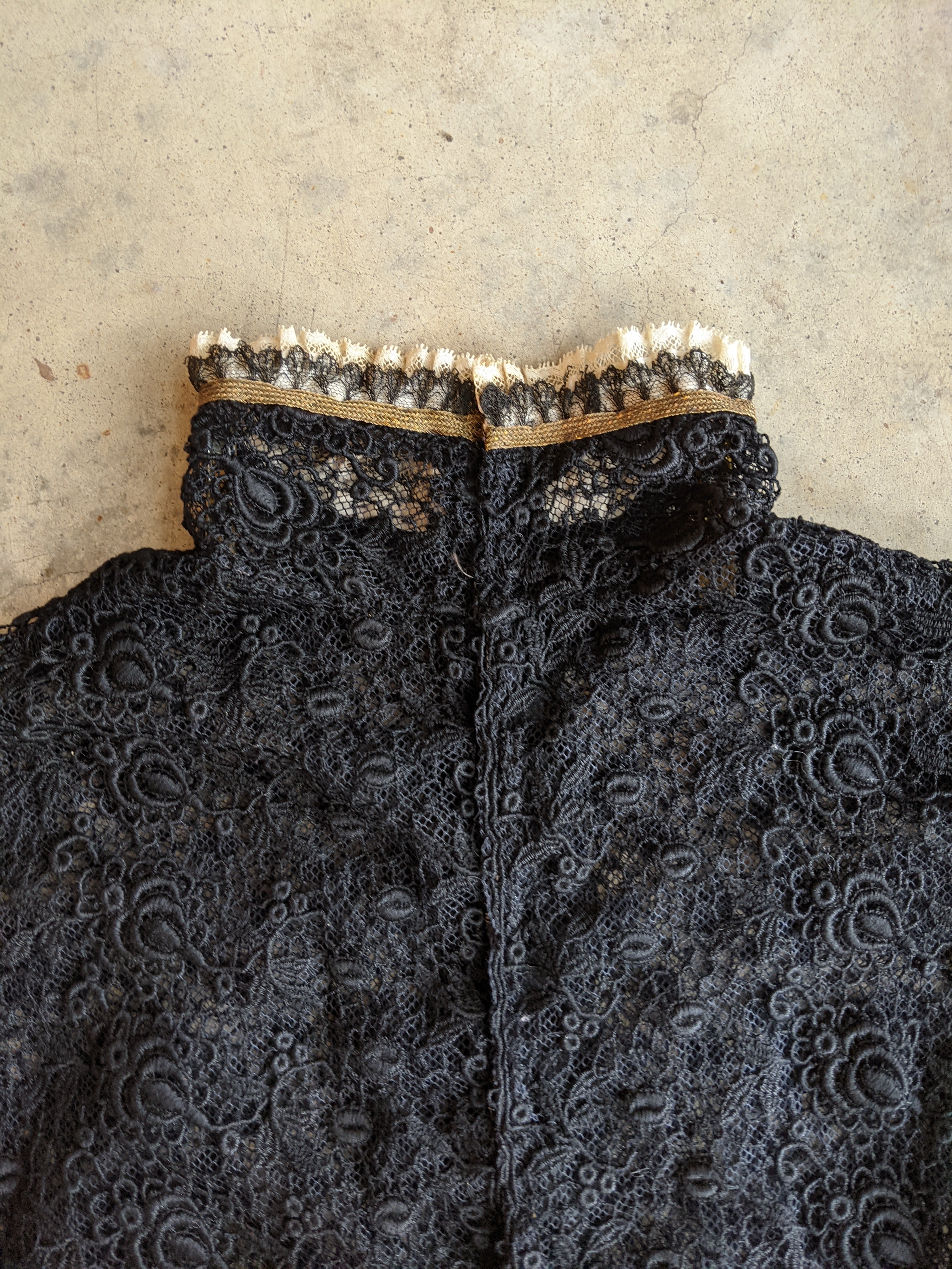 1910s Black Lace Blouse