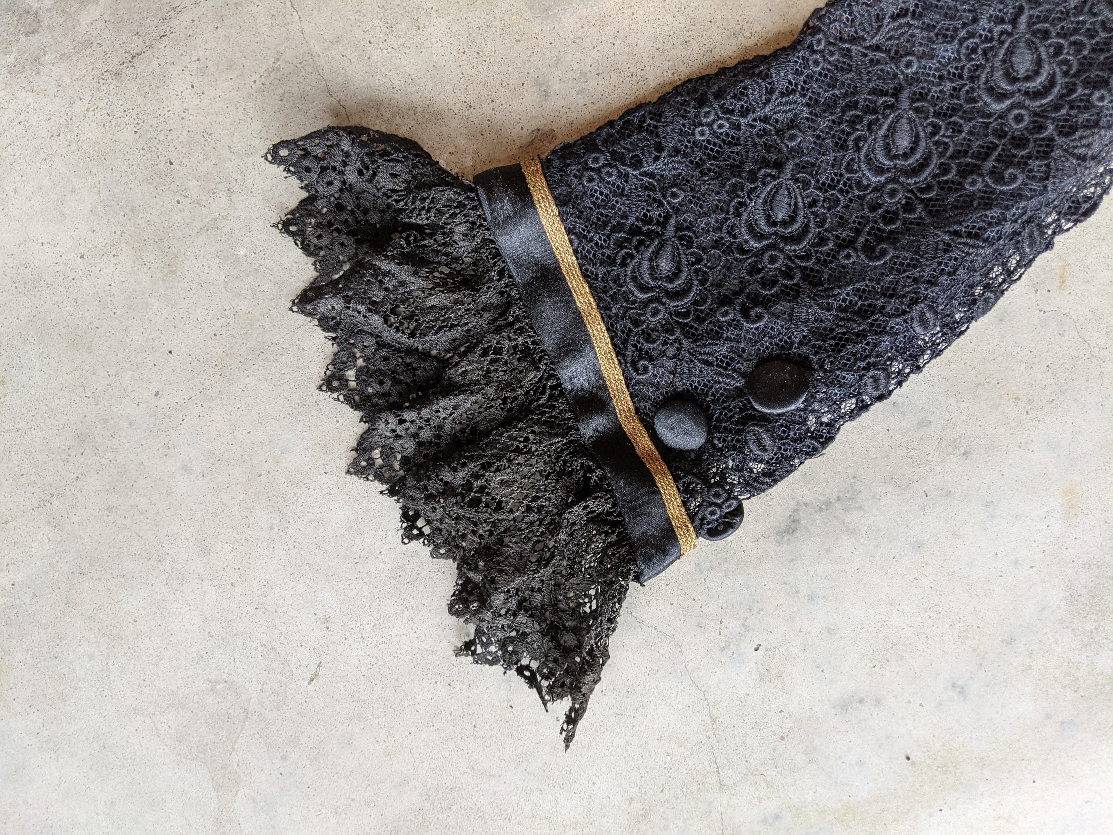 1910s Black Lace Blouse