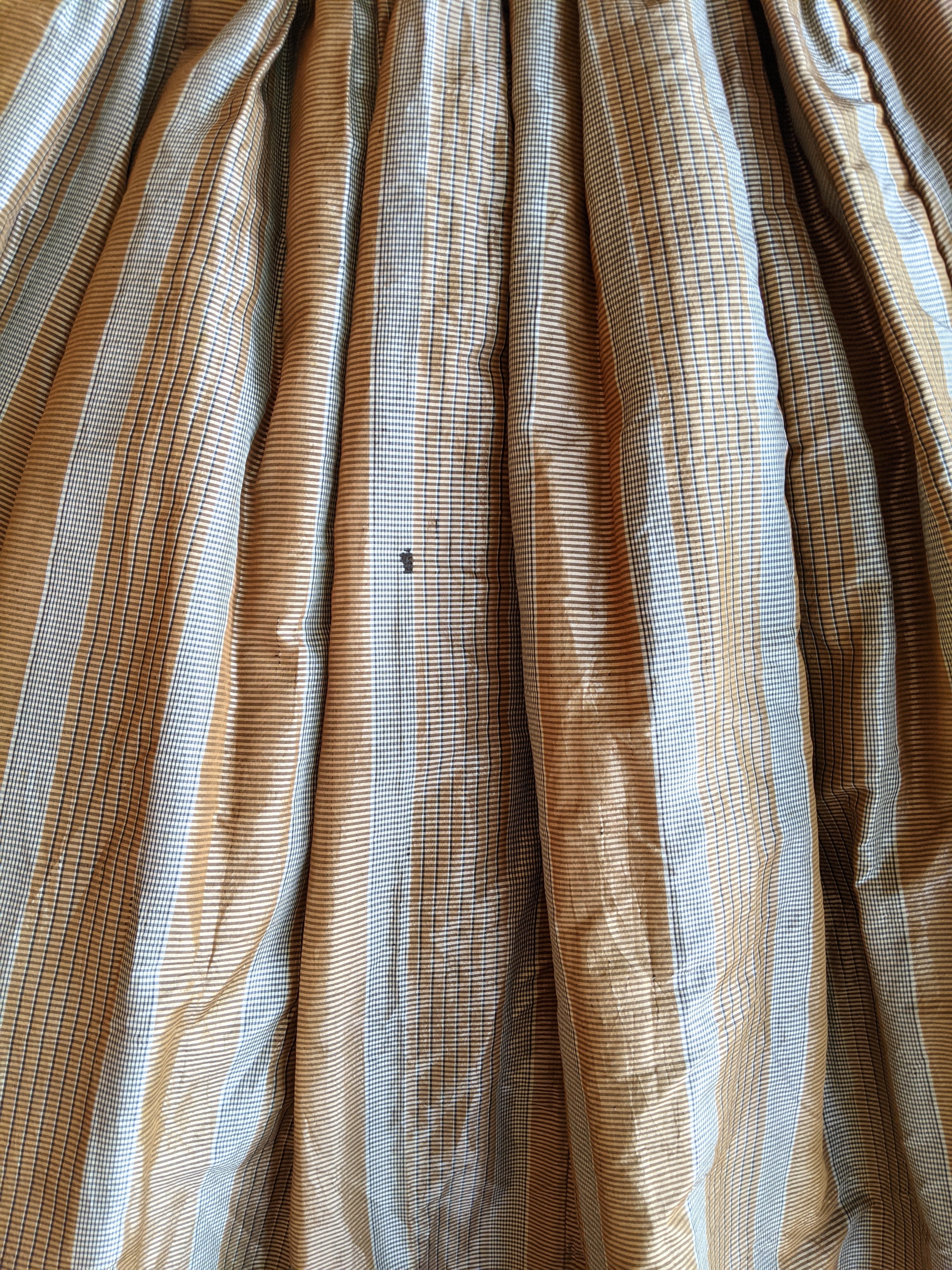 1860s Earth Tones Silk Gown