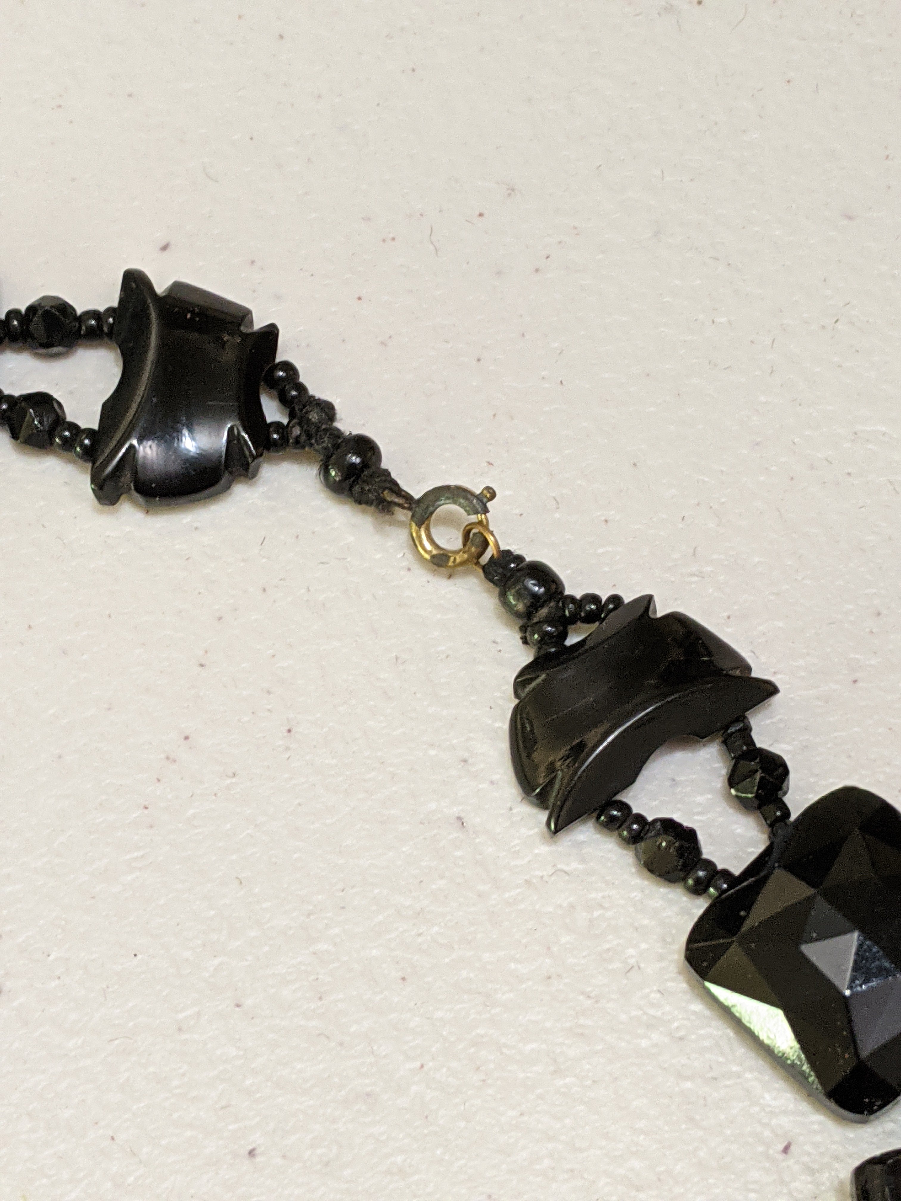 Art Deco French Jet Necklace Set | 2 Pc