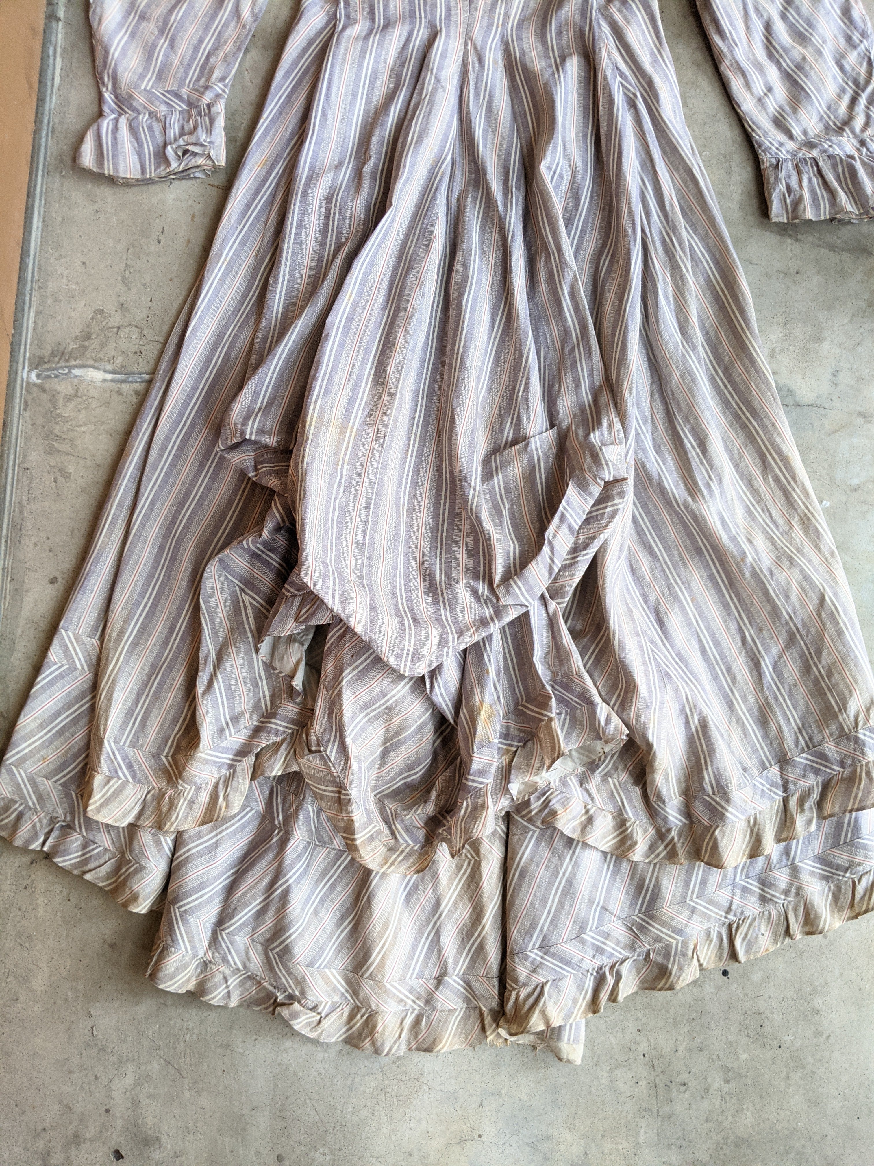 1880s Cotton Dress + Skirt
