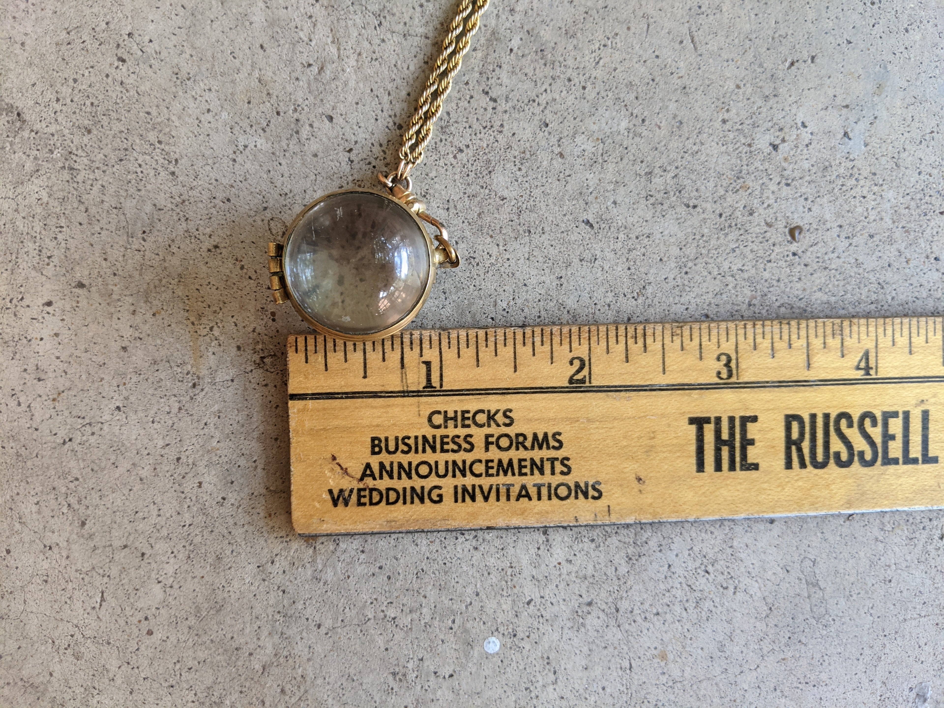 Early 20th c. Pools of Light Locket + Chain