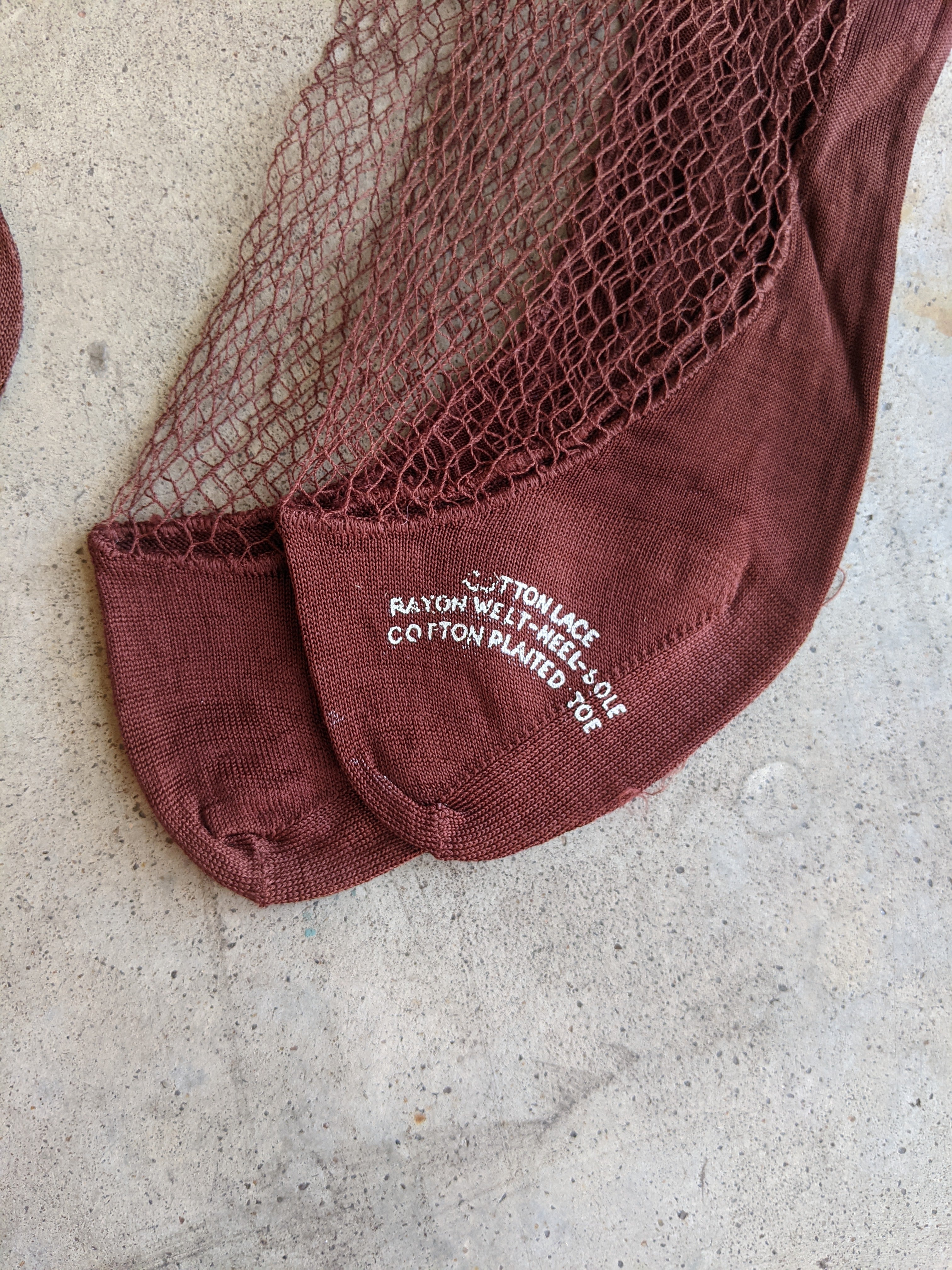 Deadstock 1940s Fishnet Stockings