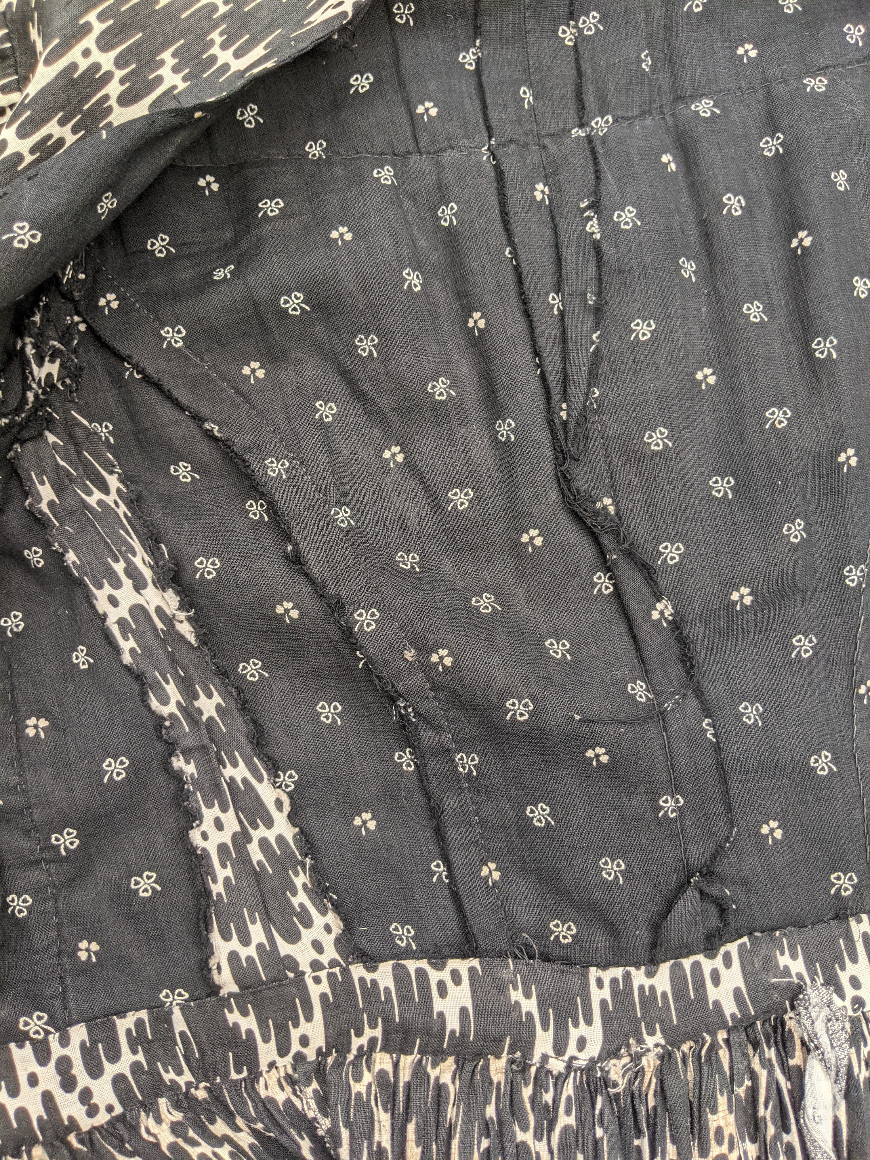 C. 1899 to Early 1900s Cotton Wrapper Dress
