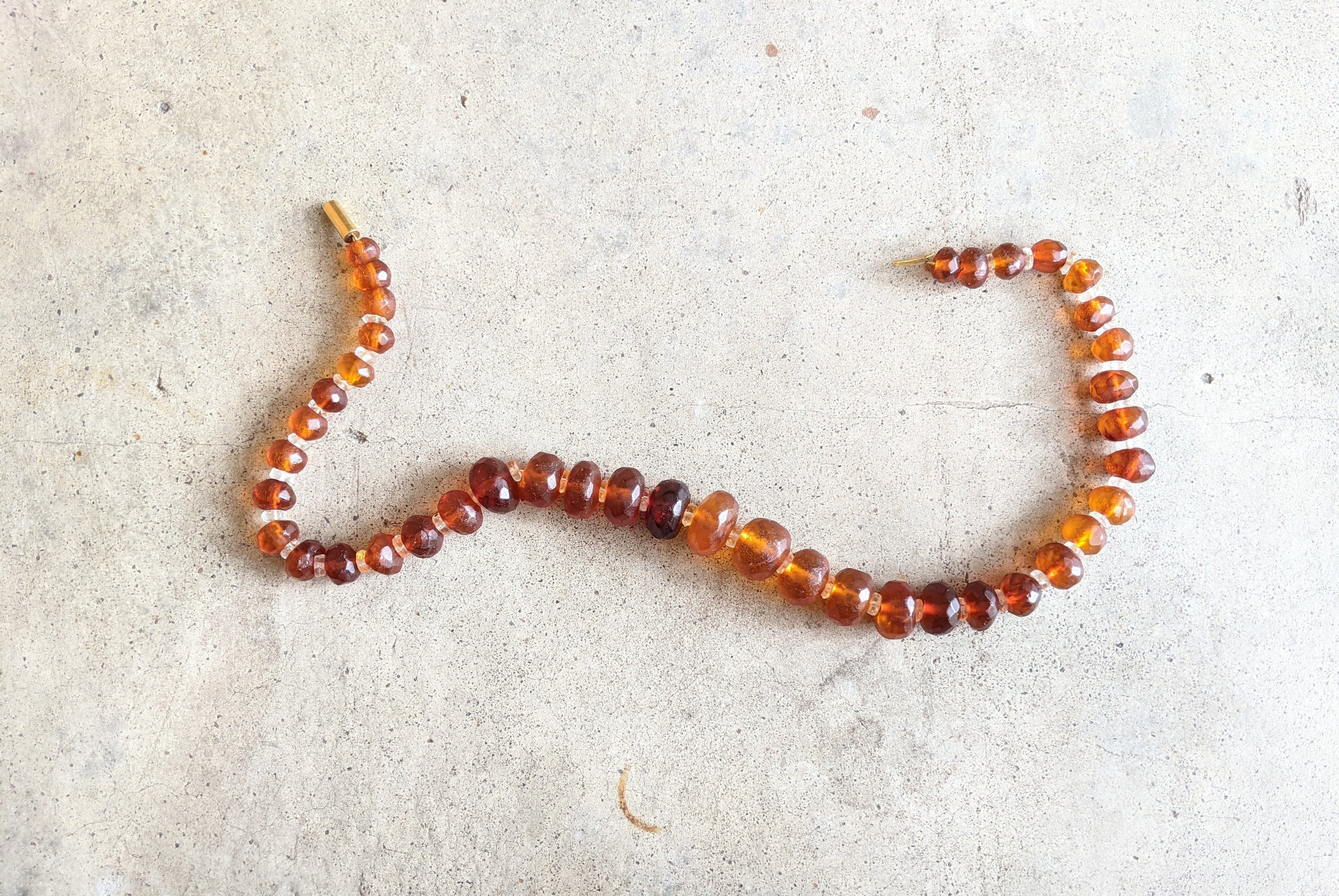 19th c. Faceted Amber Necklace