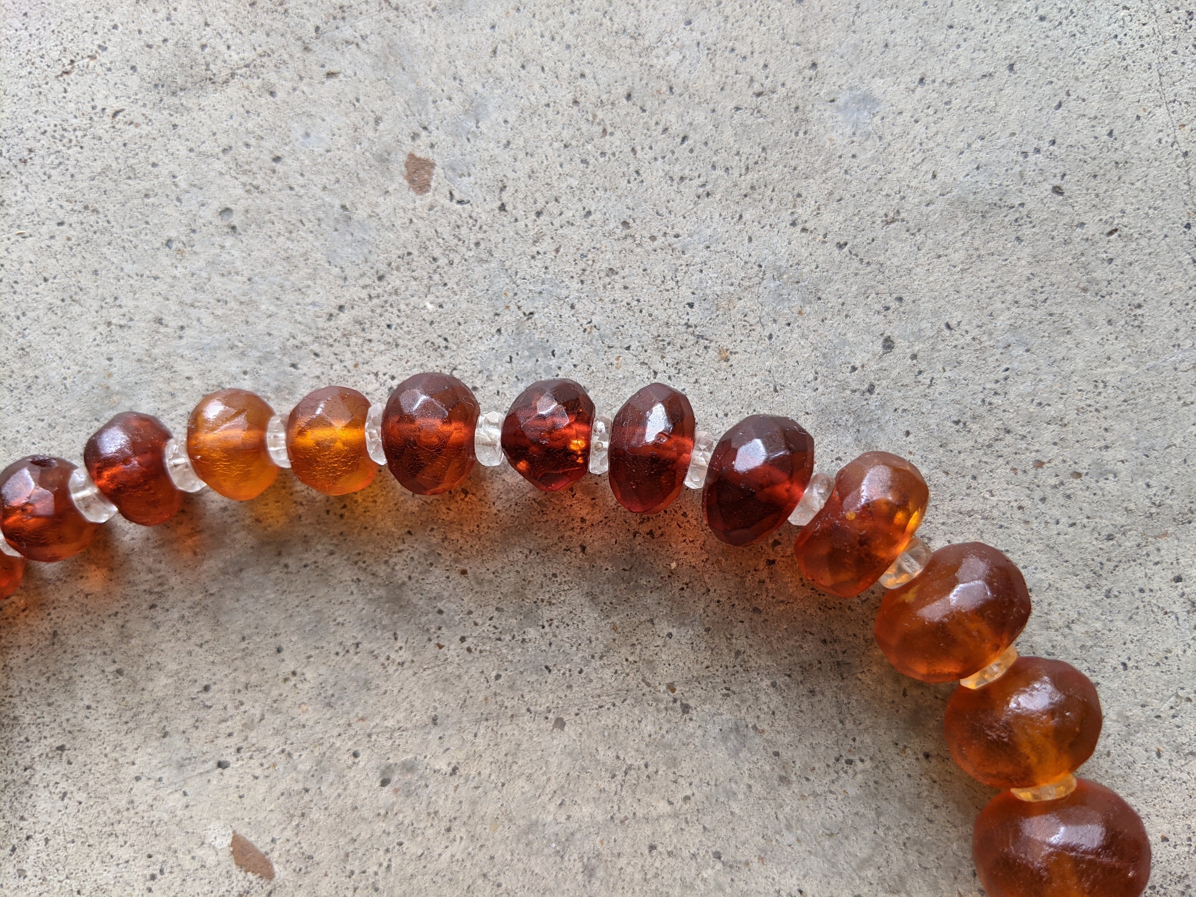 19th c. Faceted Amber Necklace