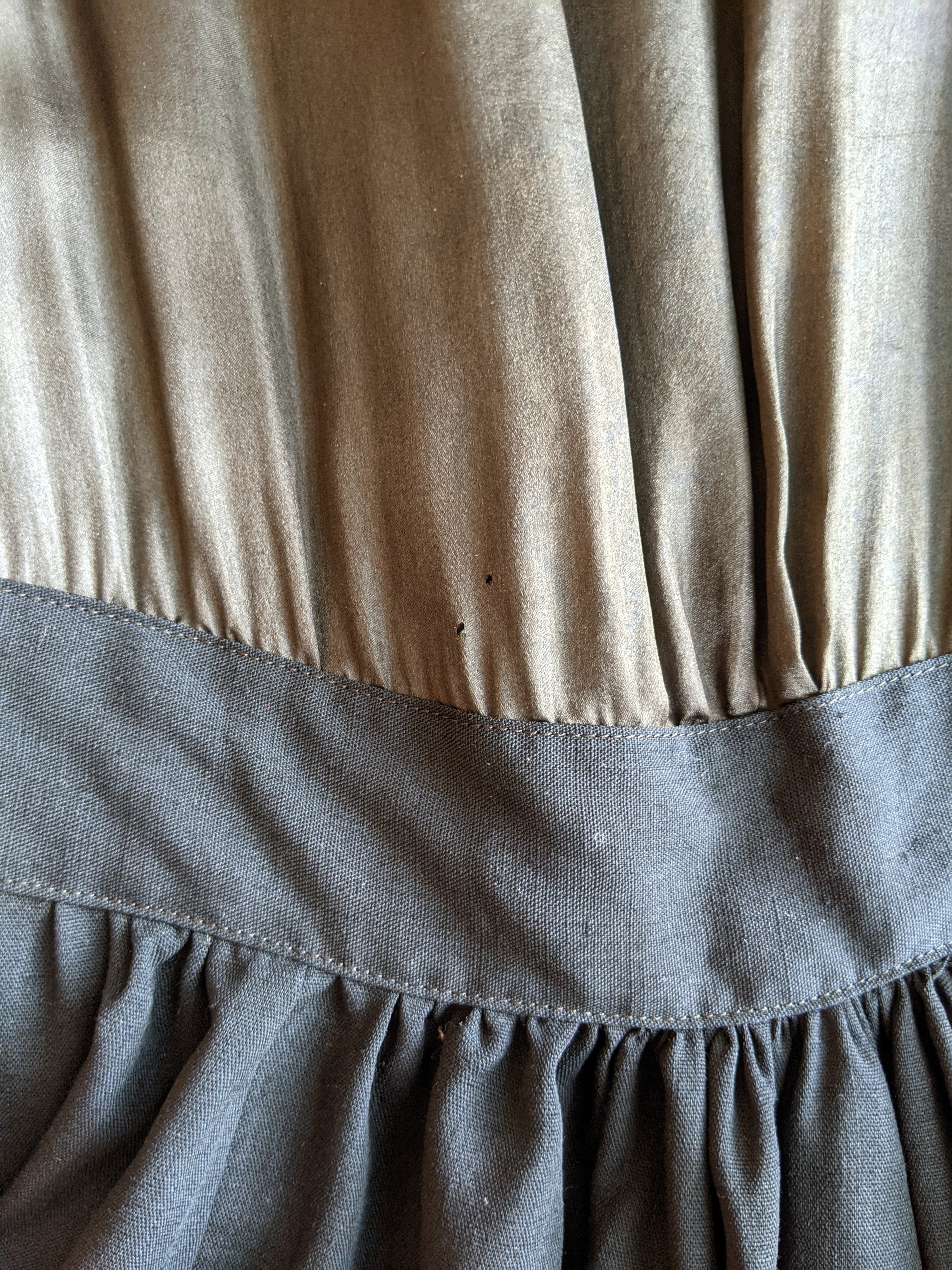 1910s Black Silk + Wool Dress