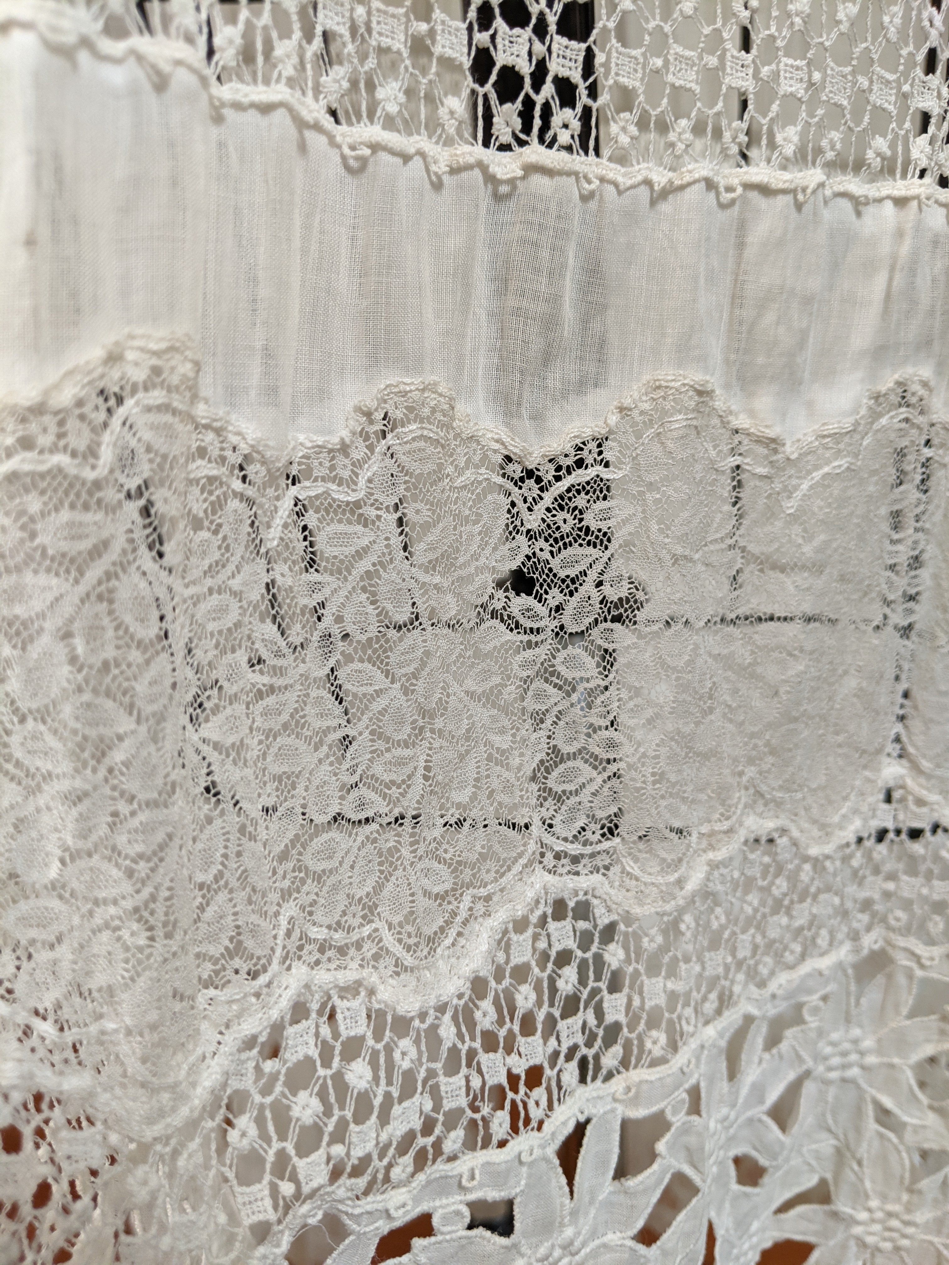 1910s Flower Motif Lingerie Dress