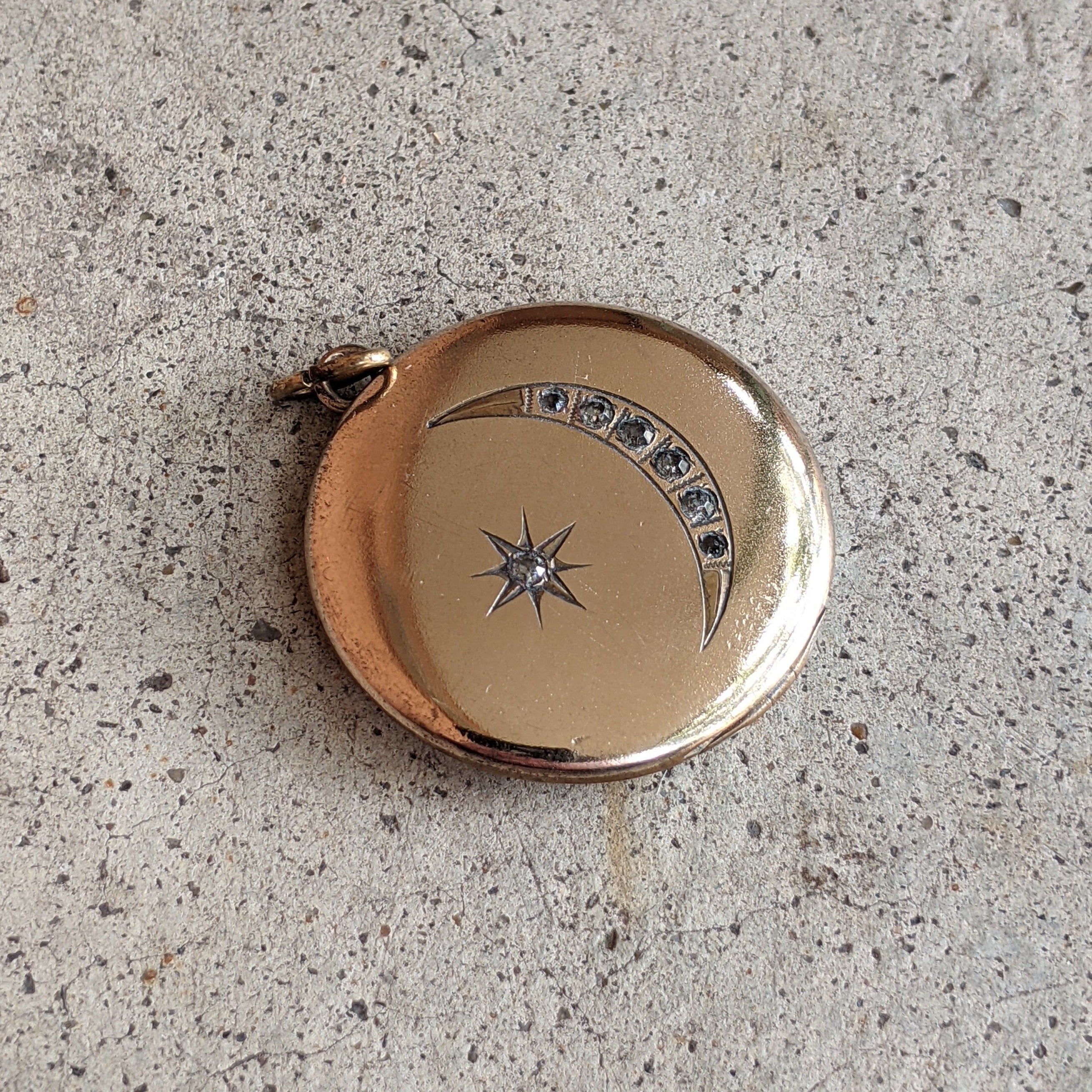 1900s-1910s Moon + Star Locket