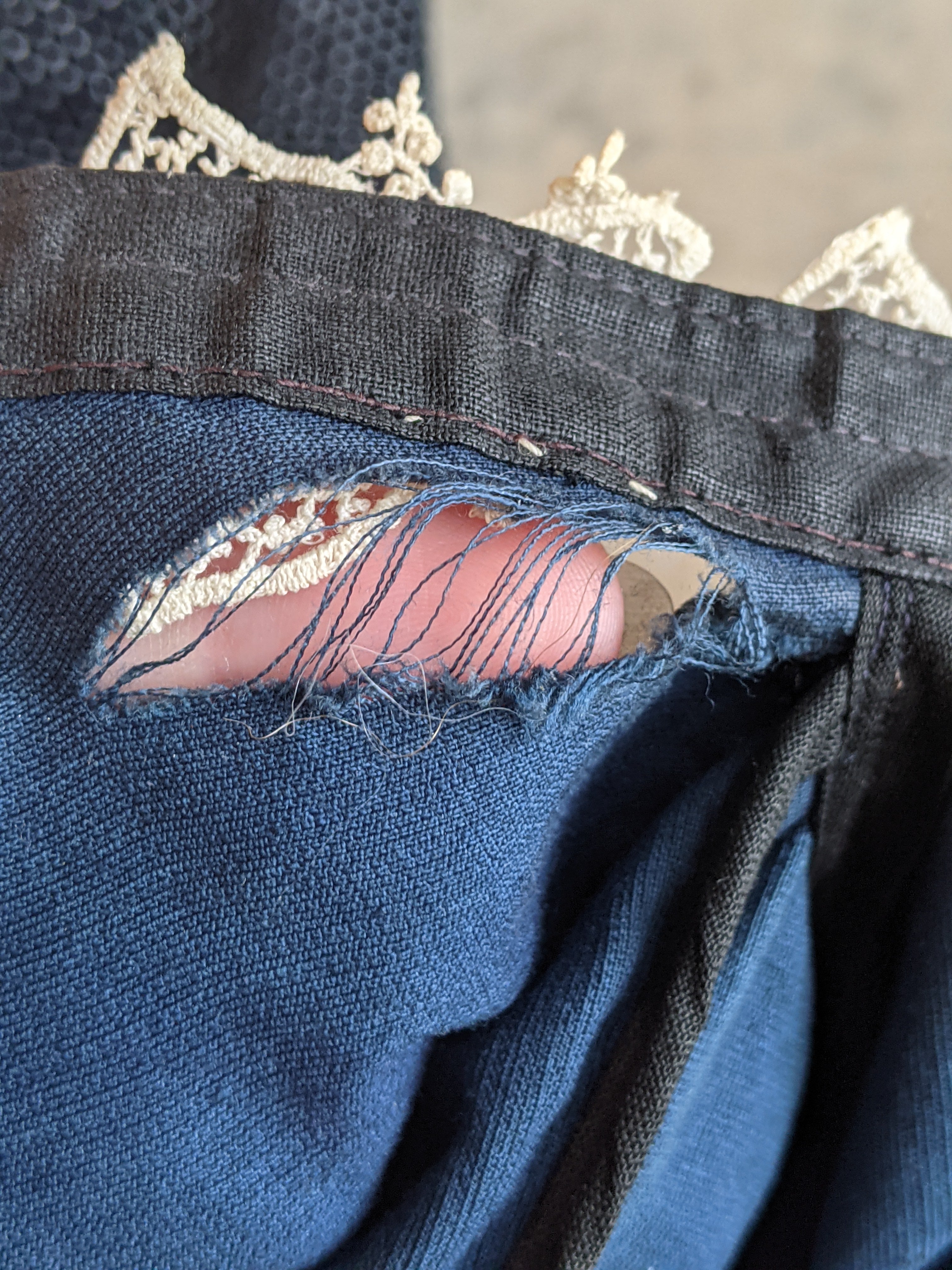 1902-1903 Blue Velveteen Shirt-Waist