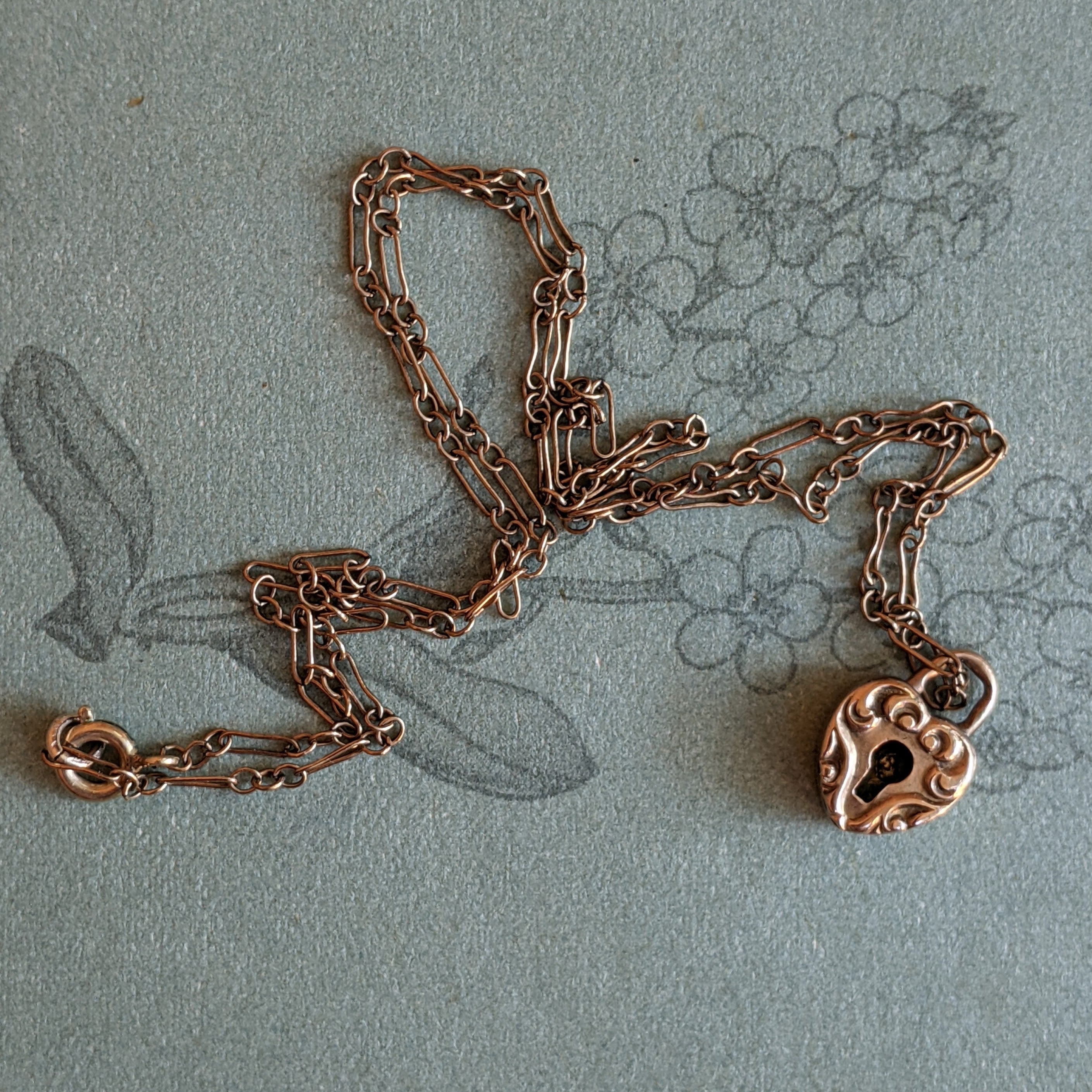 1900s-1910s Heart Padlock Necklace