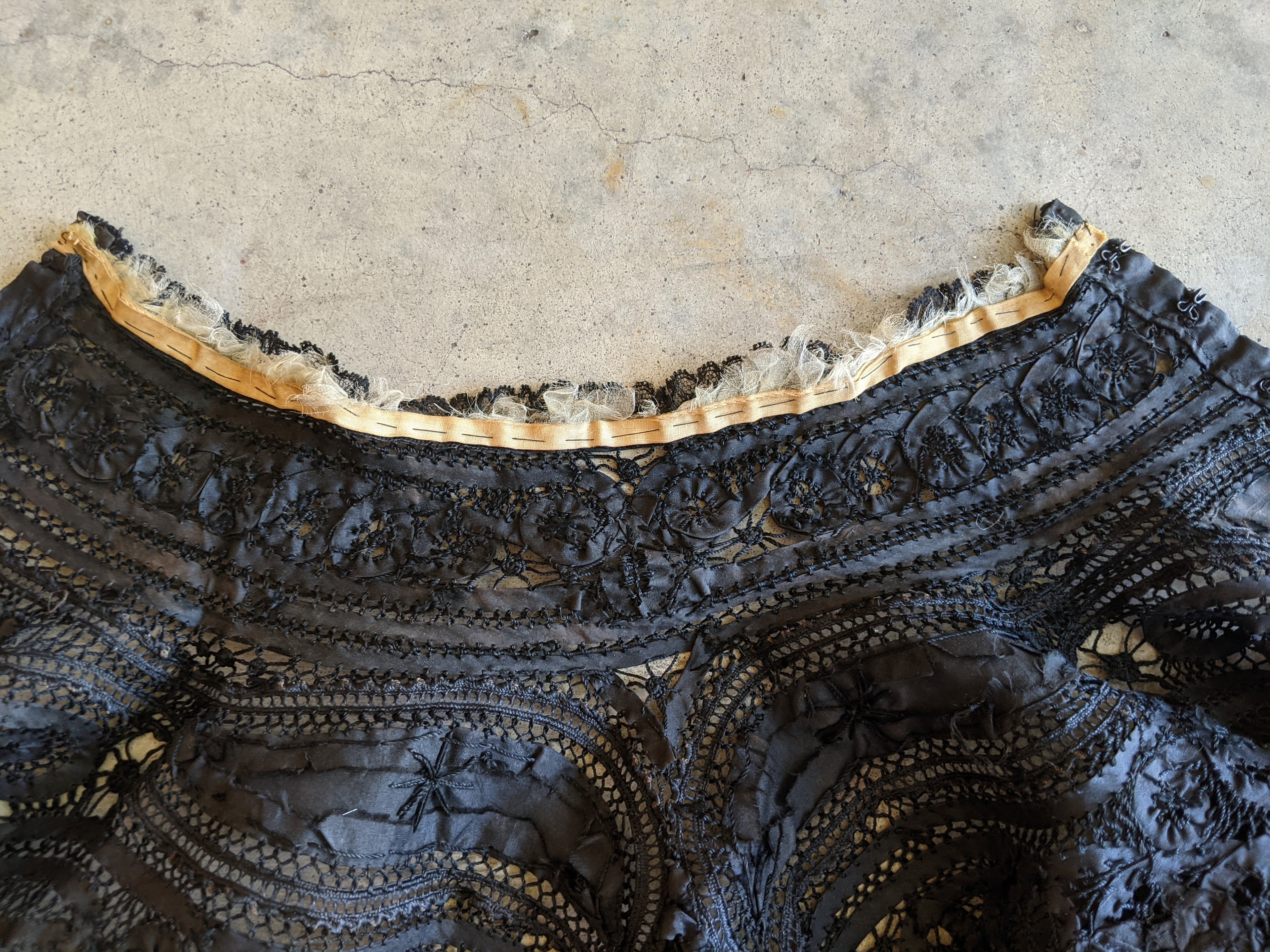 1900s Black Silk Shirt-Waist