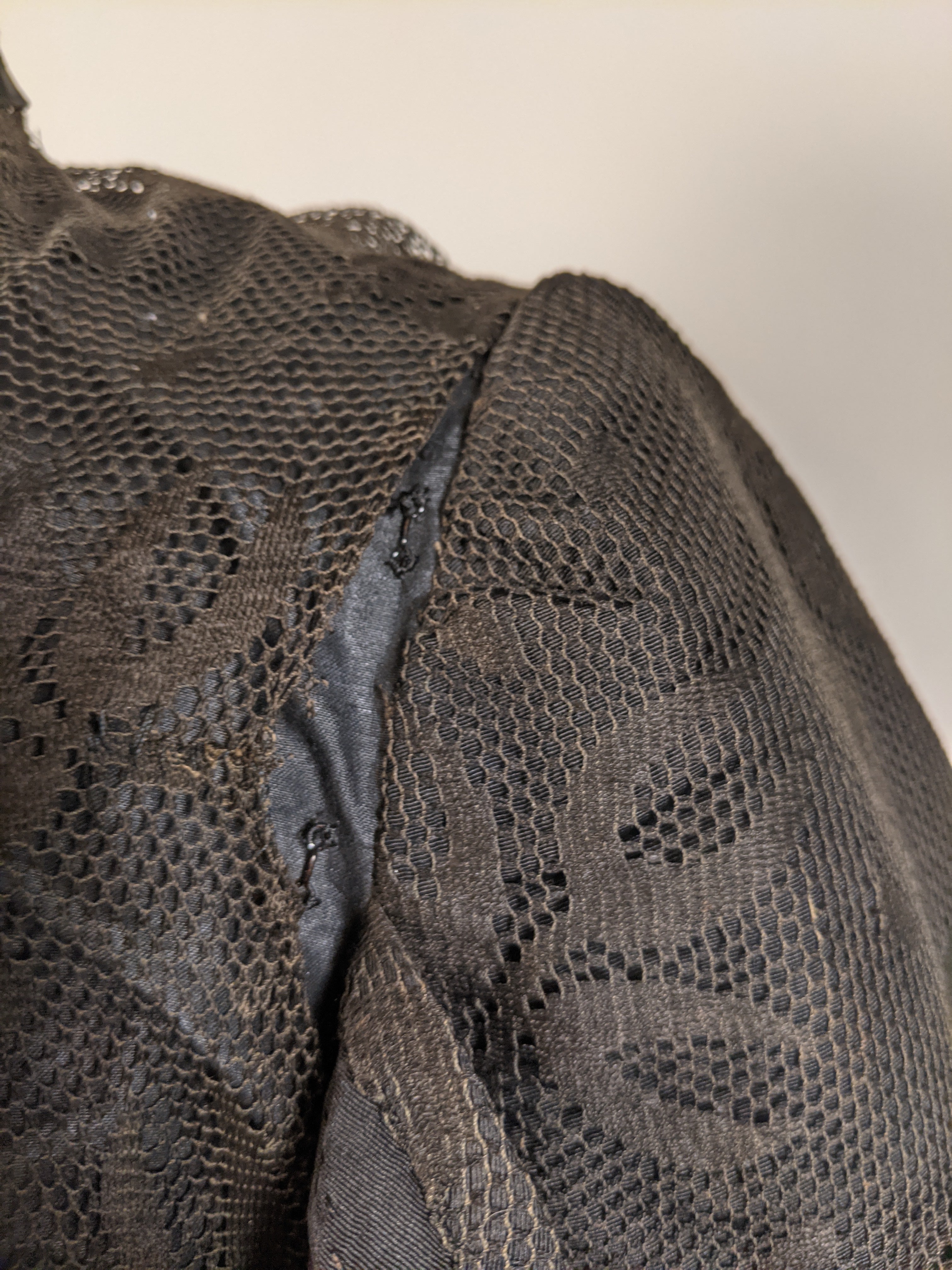 c. 1901 Black Lace Shirt-Waist or Bodice