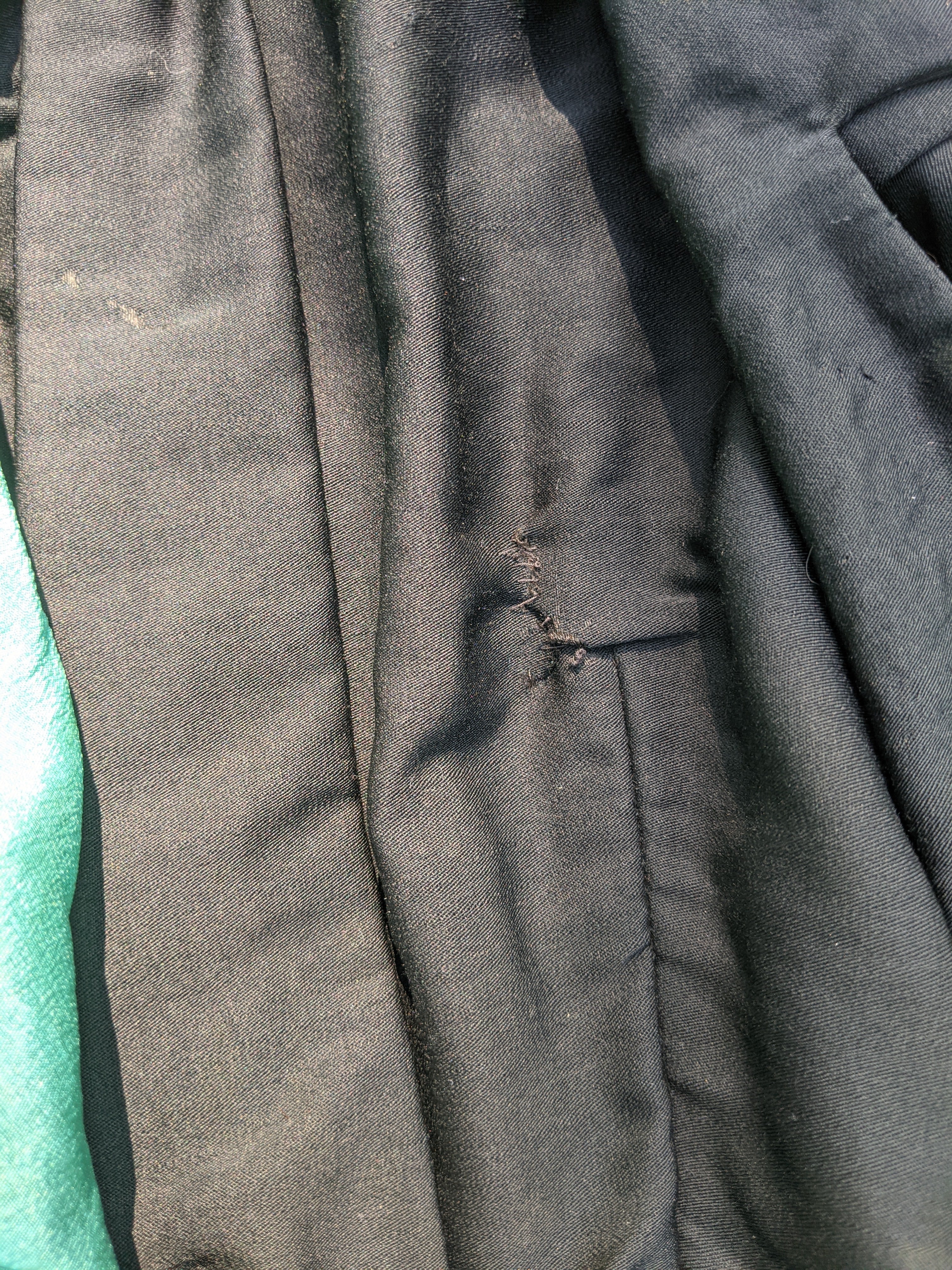 1890s Green + Black Gigot Sleeve Bodice