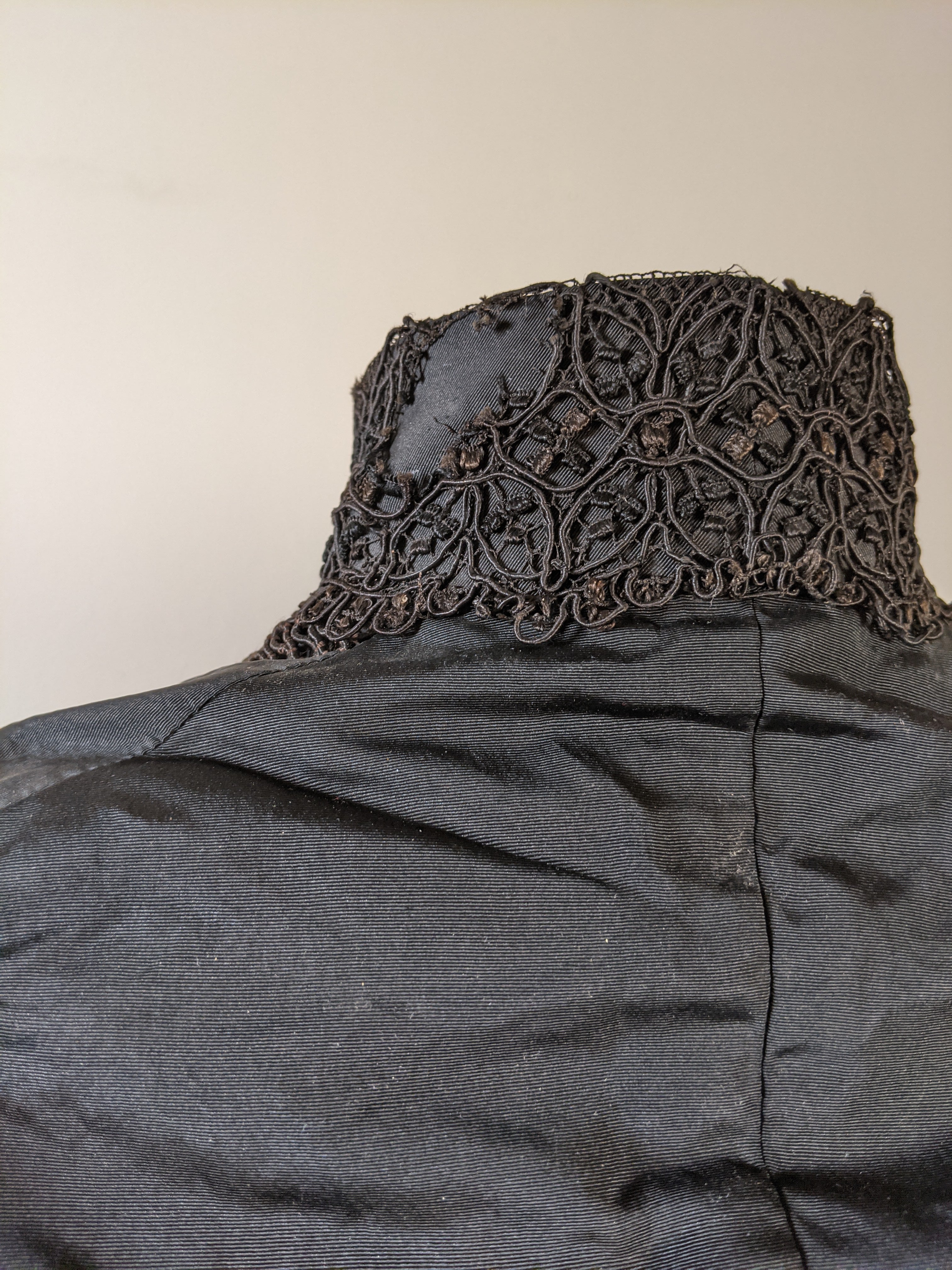 1890s Silk Faille Gigot Sleeve Bodice