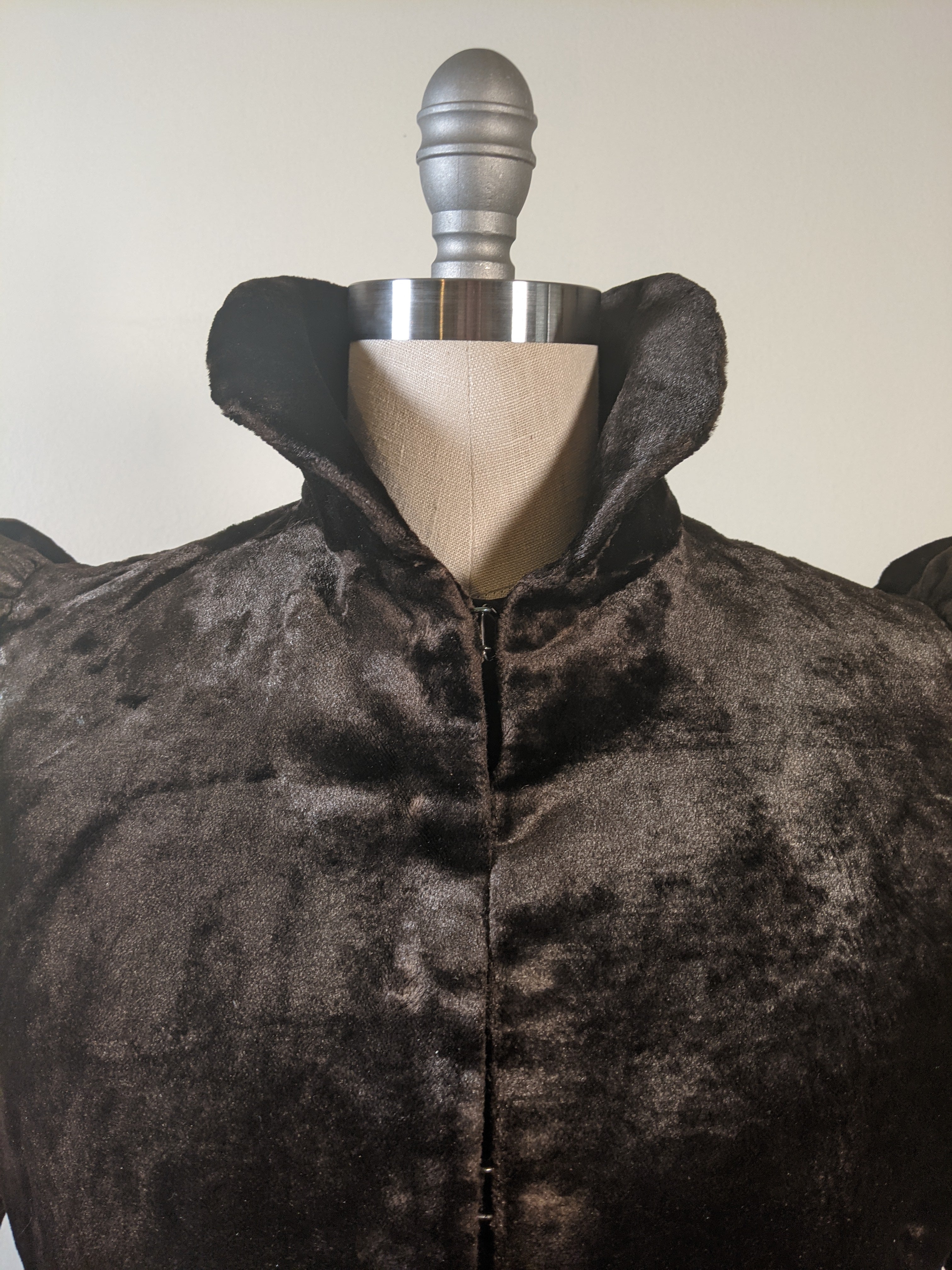 c. 1890 Silk "Seal" Plush Jacket