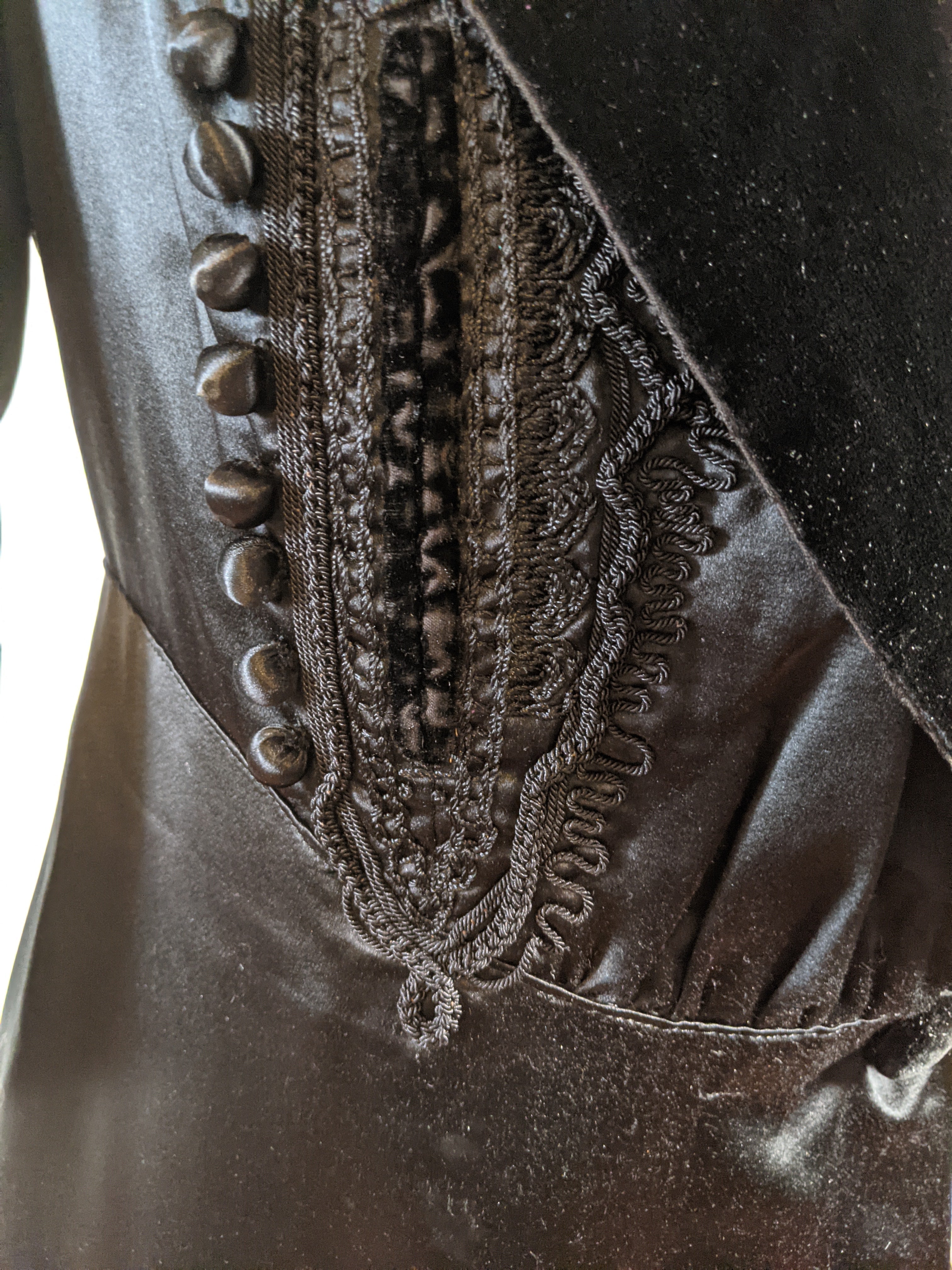 c. 1910s Black Silk Suit | Jacket + Skirt
