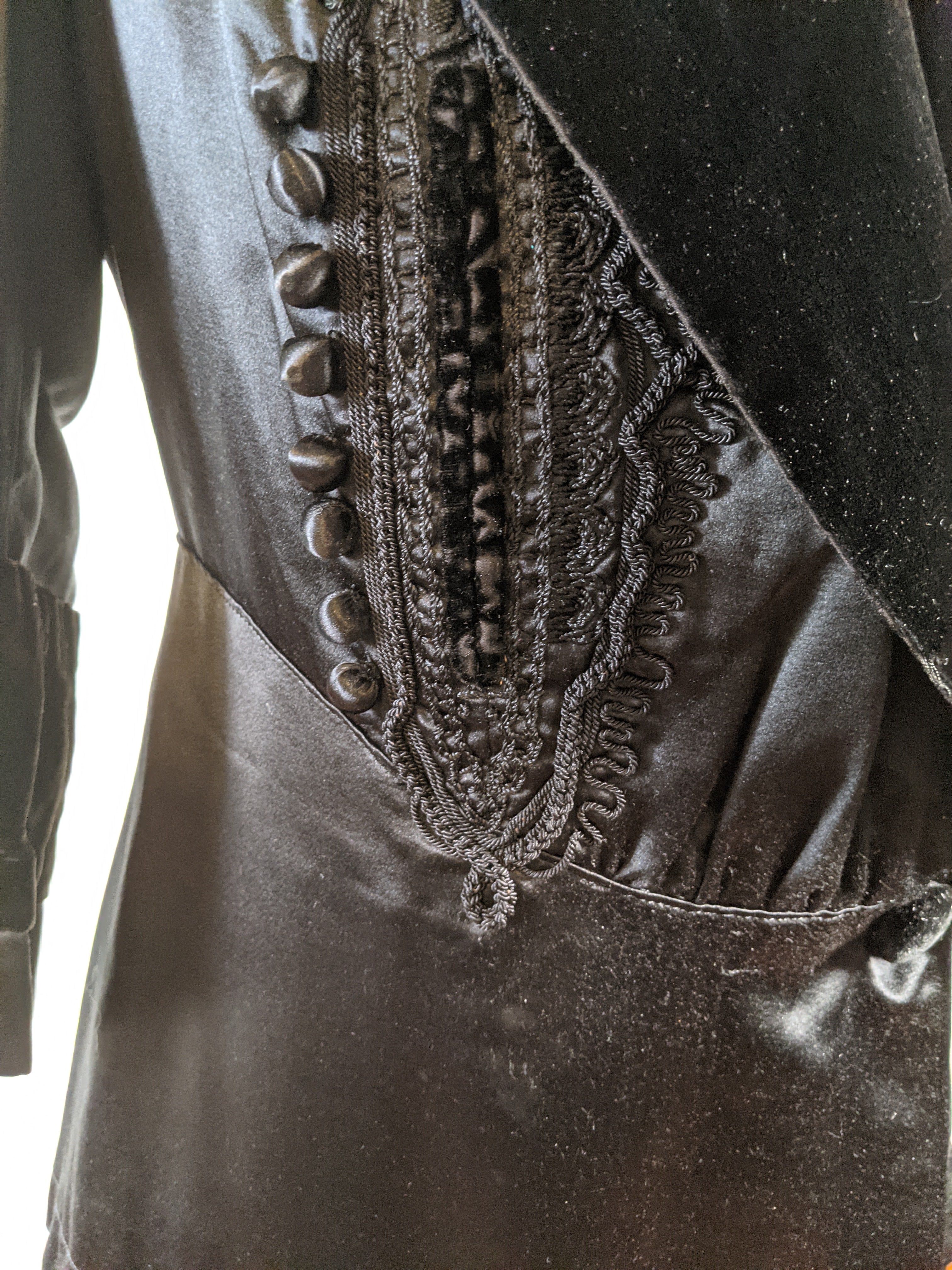 c. 1910s Black Silk Suit | Jacket + Skirt
