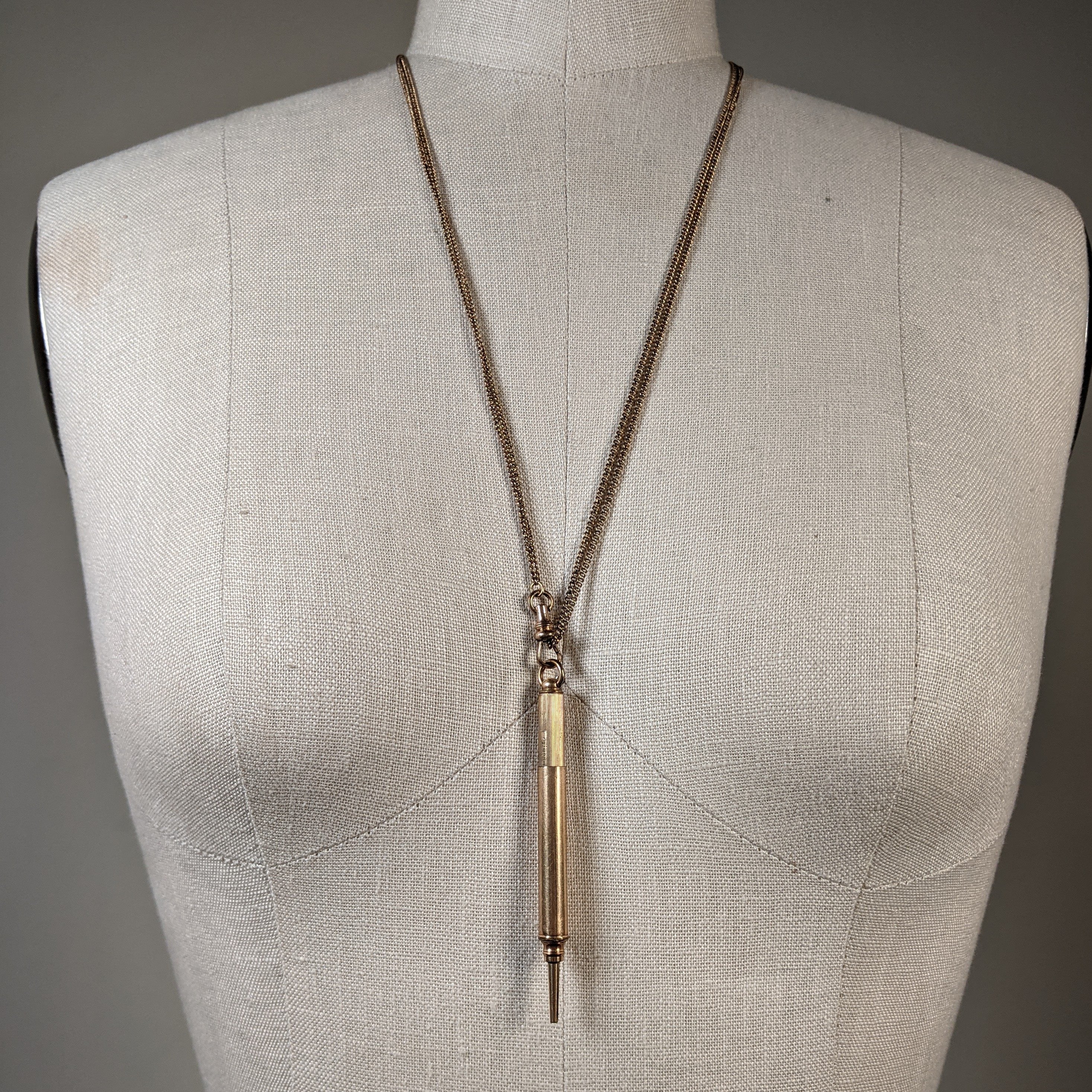 c. 1890s-1900s "Magic" Pencil on Long Guard Chain