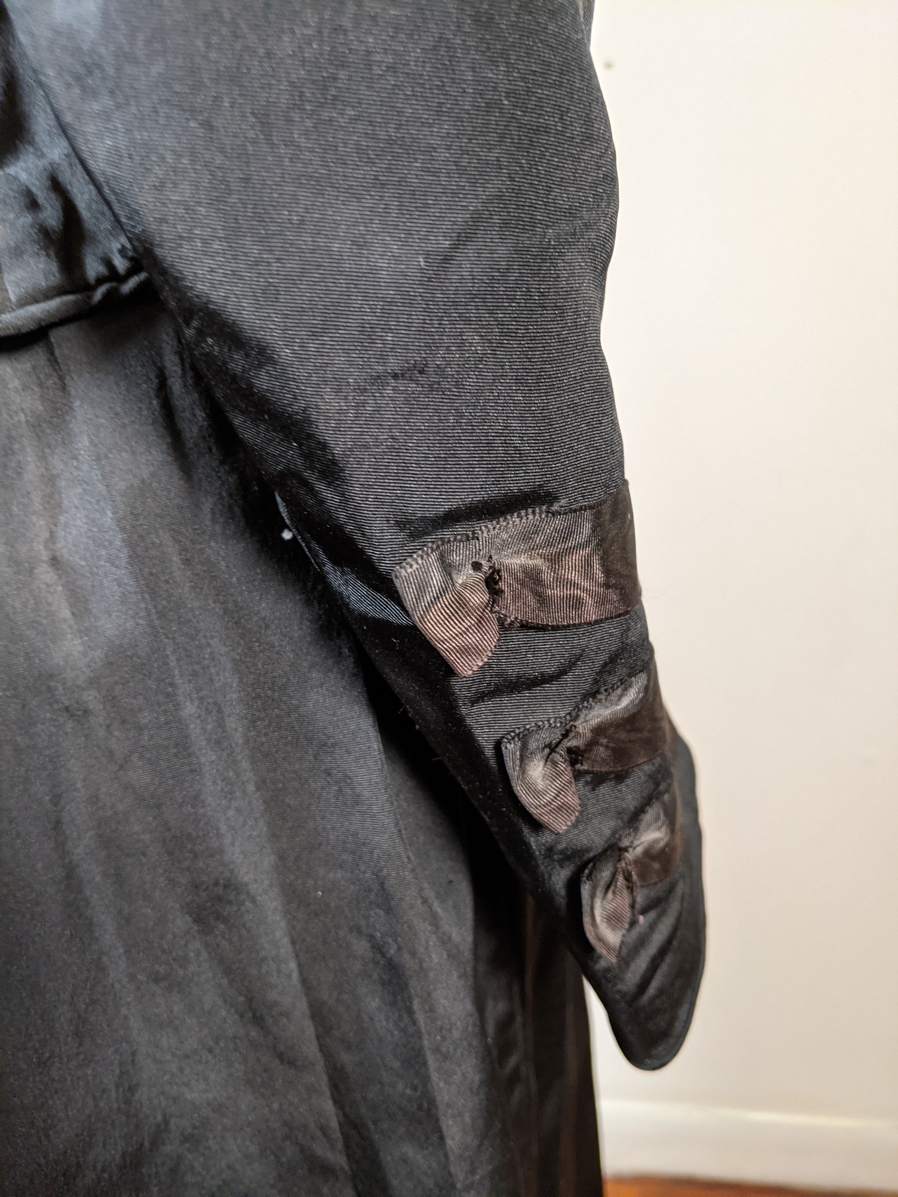 1890s Black Dress | Bodice + Skirt