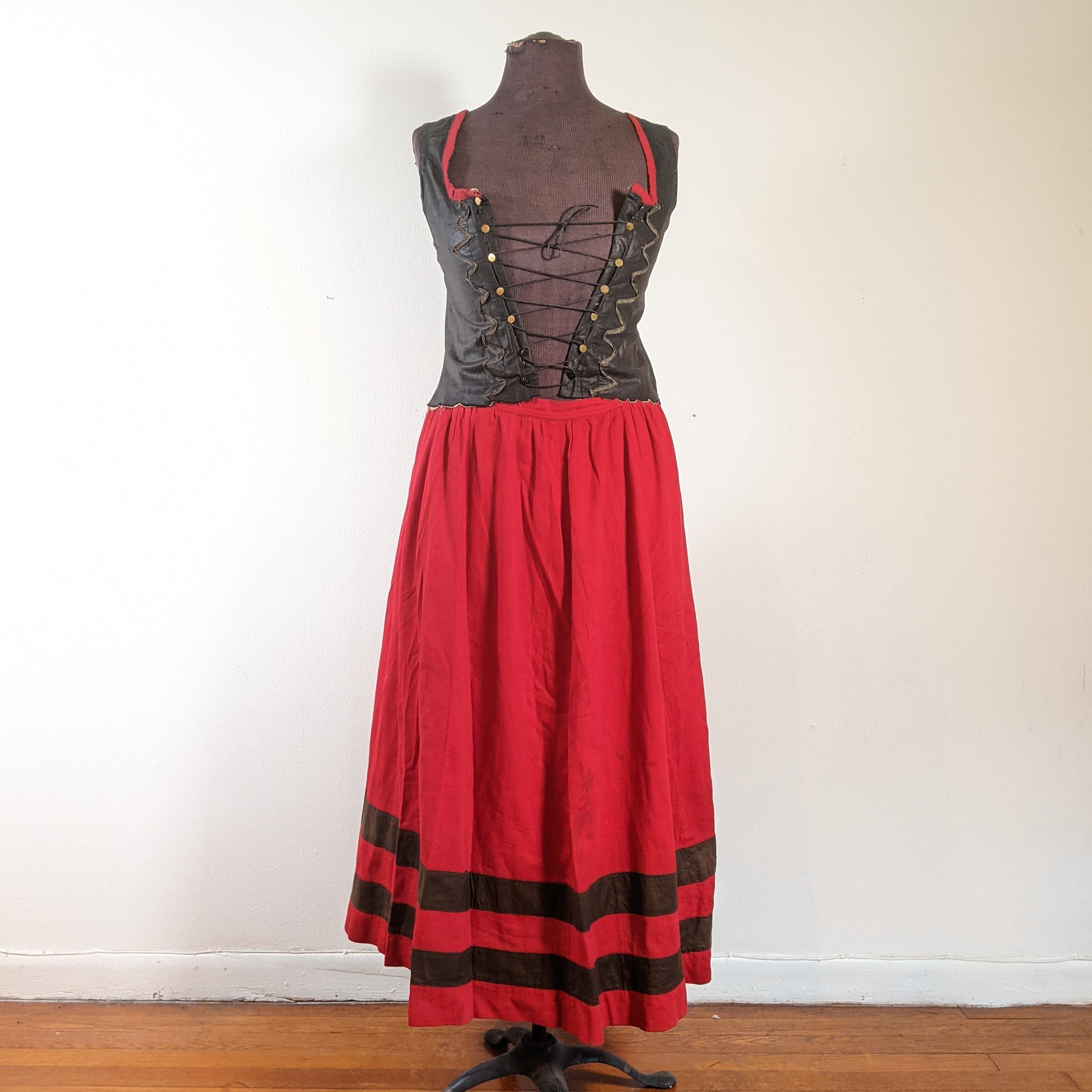 Antique Folk Costume | Bodice + Skirt