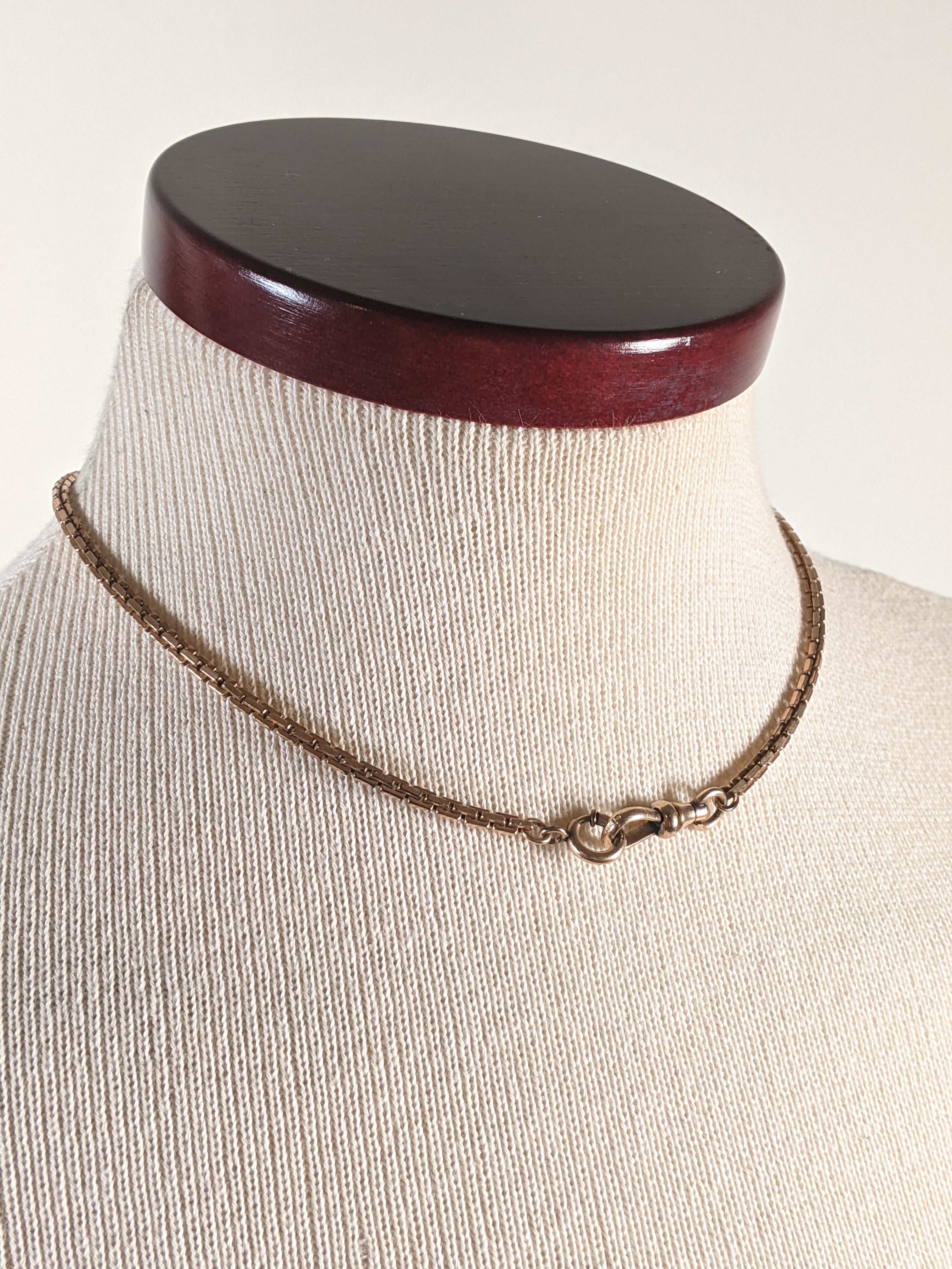 Late 19th c. Gold Filled Square Link Watch Chain