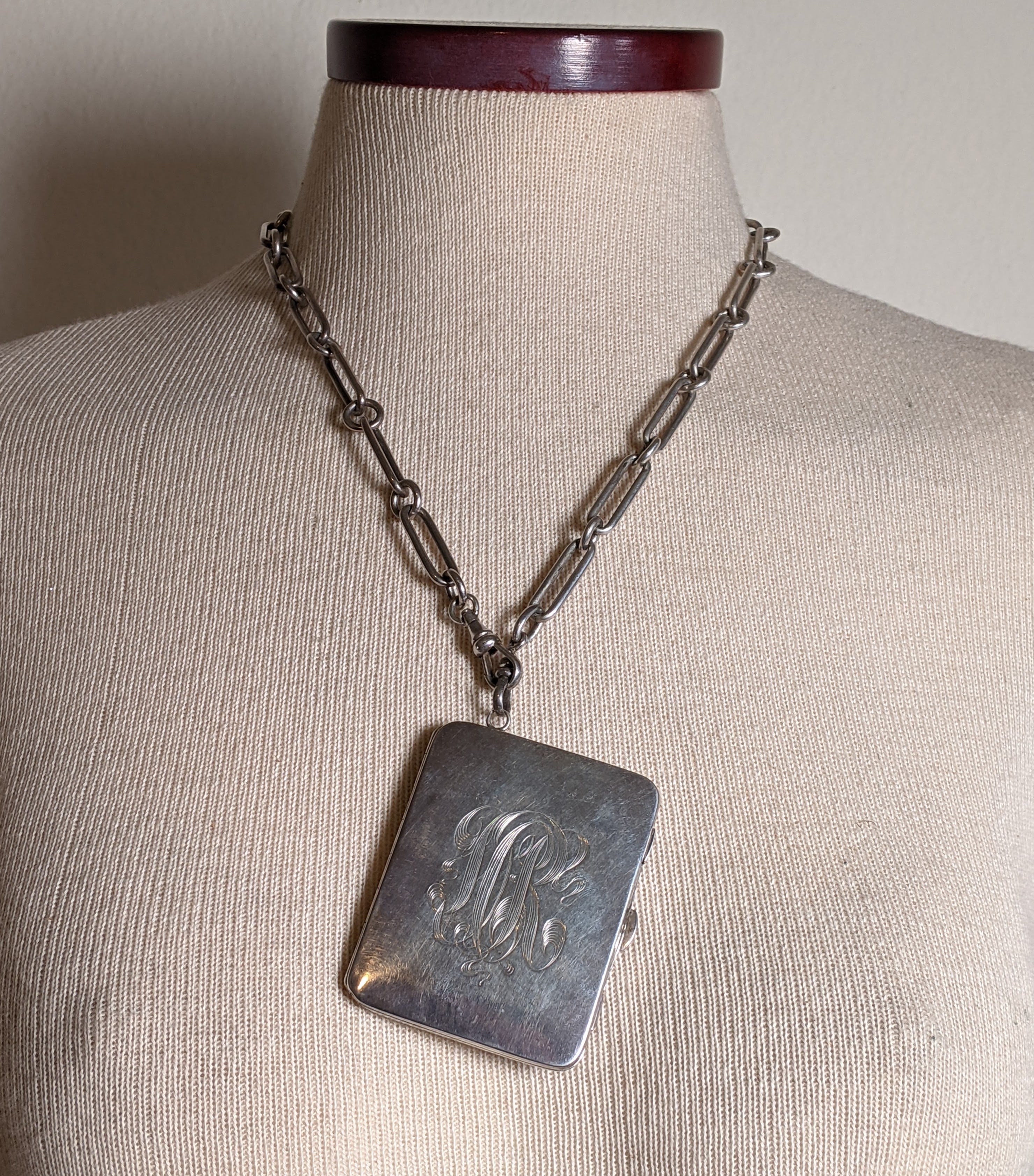 1900s-1910s Oversized Sterling Silver Locket
